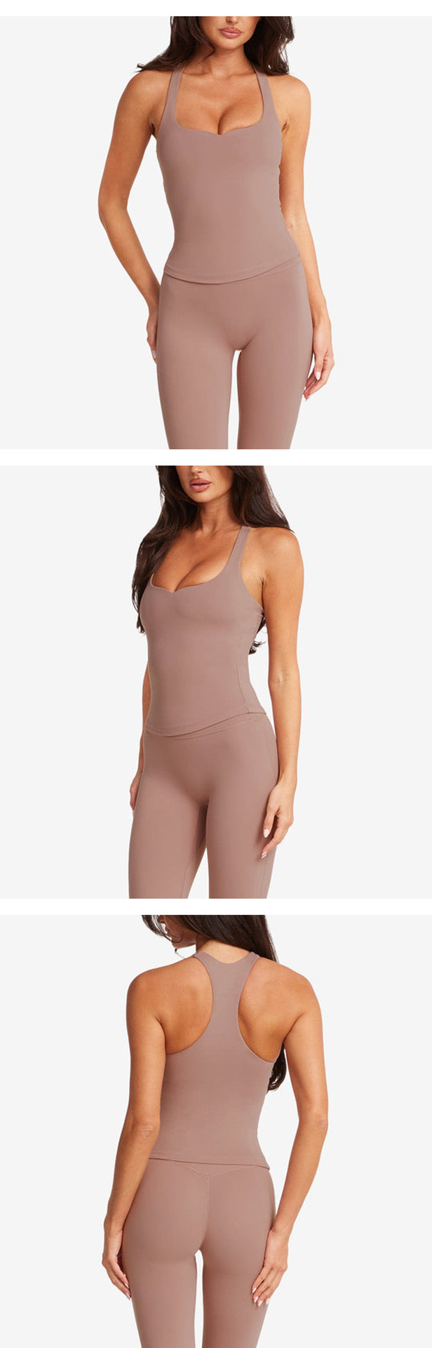 Women's Sports Vests Fitness Yoga Singlet Tight and Comfortable Tank Tops with Chest Pads FGBU131