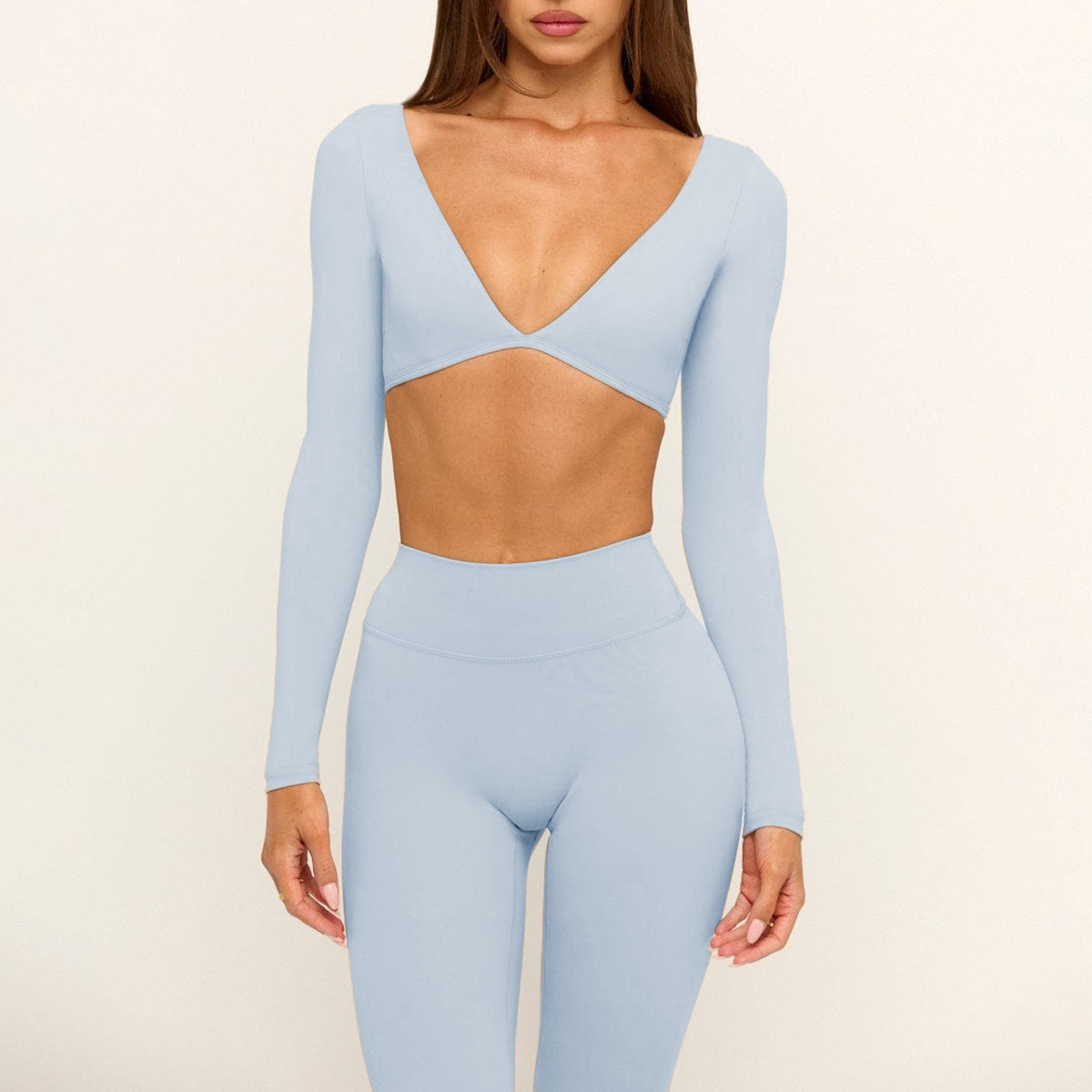 Women's Gym Tops Long Sleeve Fitness Elastic Yoga Quick Dry Sports Workout Tops FGBU170