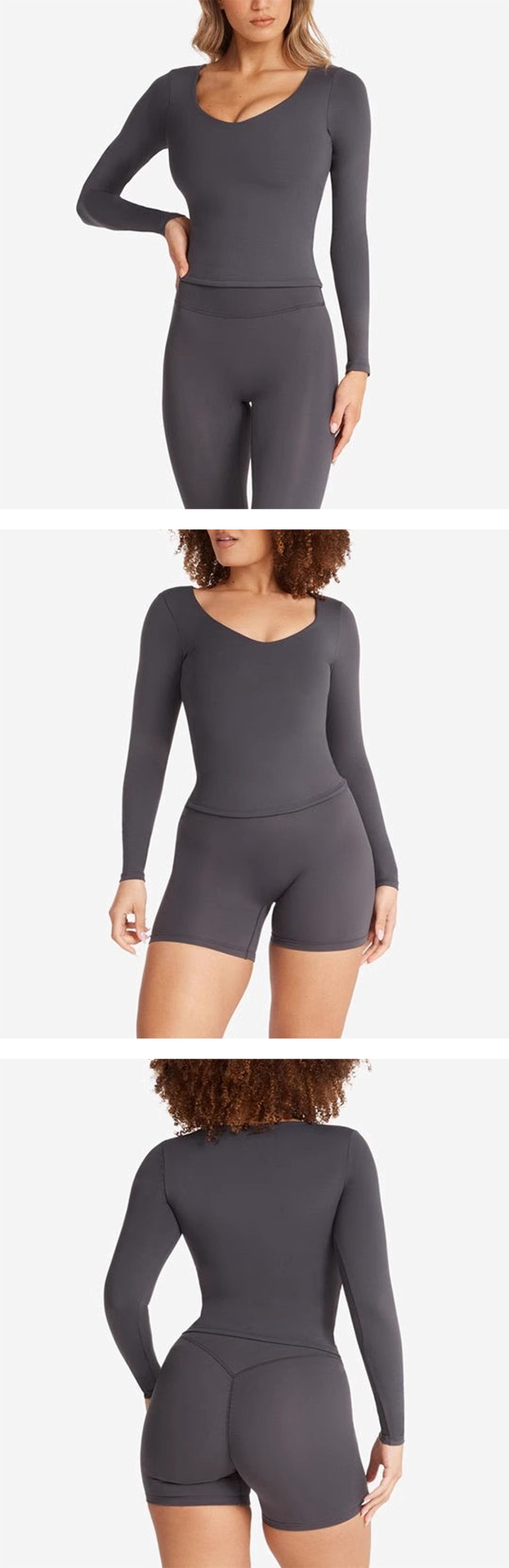 Women's Long Sleeve Shirt High Quality Skin Friendly Nude Feel Fitness  Slim Fit Women's T-shirts FGBU110