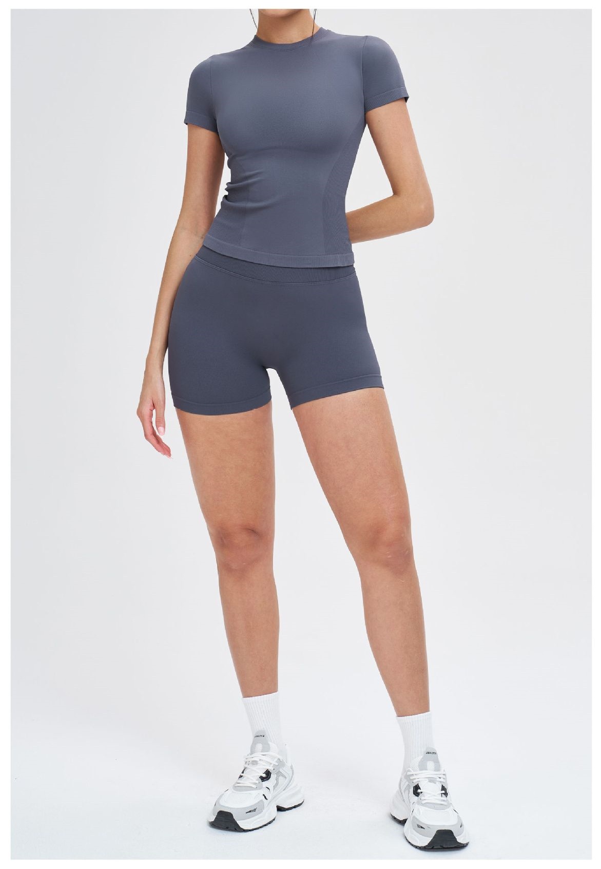 Sportswear Seamless Knitted Workout Clothing Scrunch Butt Lift Sports Leggings 5 Piece Set Gym Fitness Yoga Sets for Women  FGBTZ5081