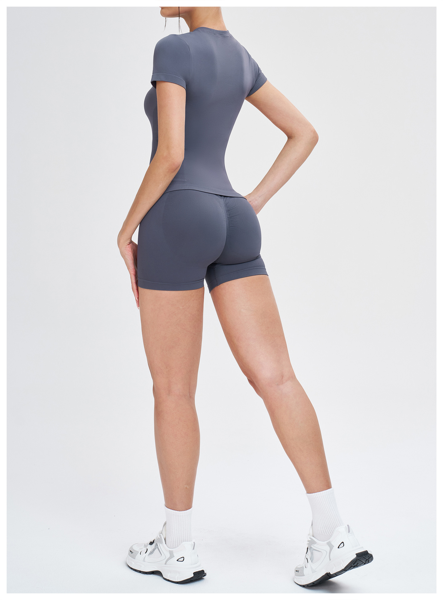 Sportswear Seamless Knitted Workout Clothing Scrunch Butt Lift Sports Leggings 5 Piece Set Gym Fitness Yoga Sets for Women  FGBTZ5081