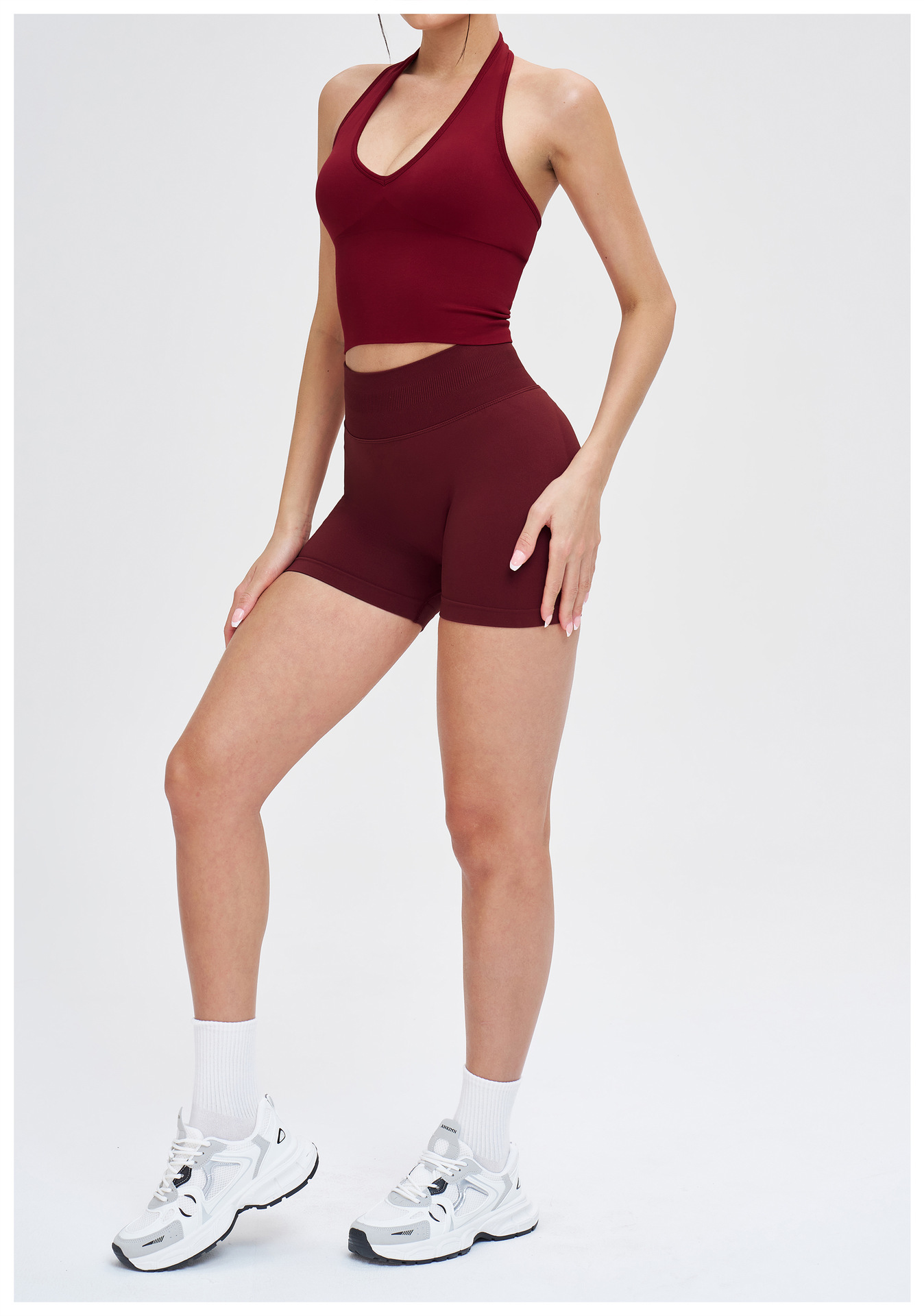 Sportswear Seamless Knitted Workout Clothing Scrunch Butt Lift Sports Leggings 5 Piece Set Gym Fitness Yoga Sets for Women  FGBTZ5081