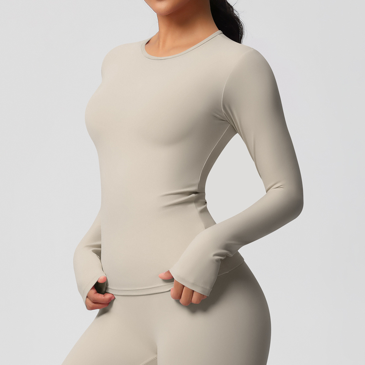 Women Workout Yoga Top Long Sleeve Gym Soft Yoga Long Sleeve for Women FGB7102