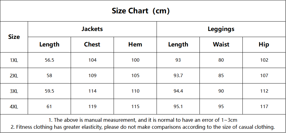 Plus Size Yoga Sets Women's 2-Piece Gym Set Yoga  Leggings Jackets Sport FGBP02520