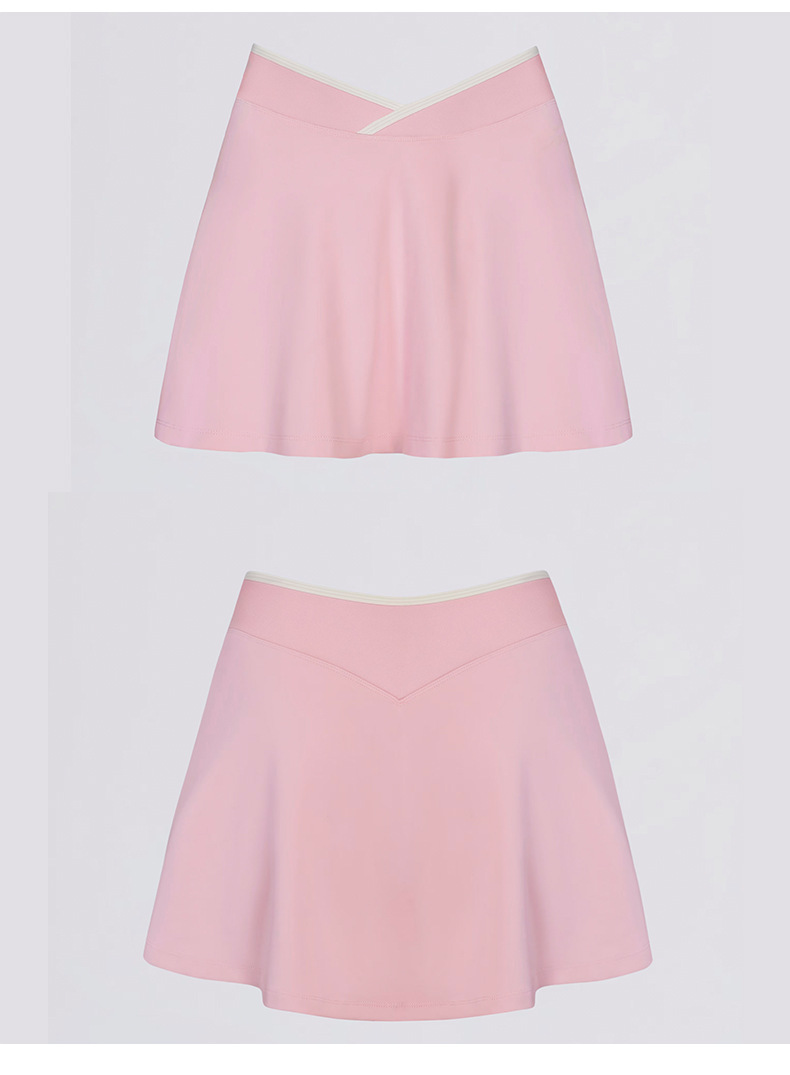 Woman's Sportswear Two-piece Contrast Color Breathable Sports Bra Tennis Skirt Yoga Set FGBB6597 K6598