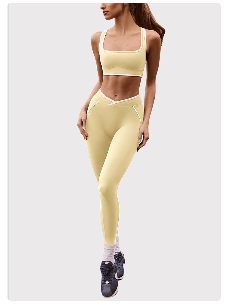 Women's Sets New Workout Wear Clothing Sports Bra High Waist Leggings 3 Piece Suit Women Gym Fitness Sets Yoga Set FGBB6597 K6595 K6596