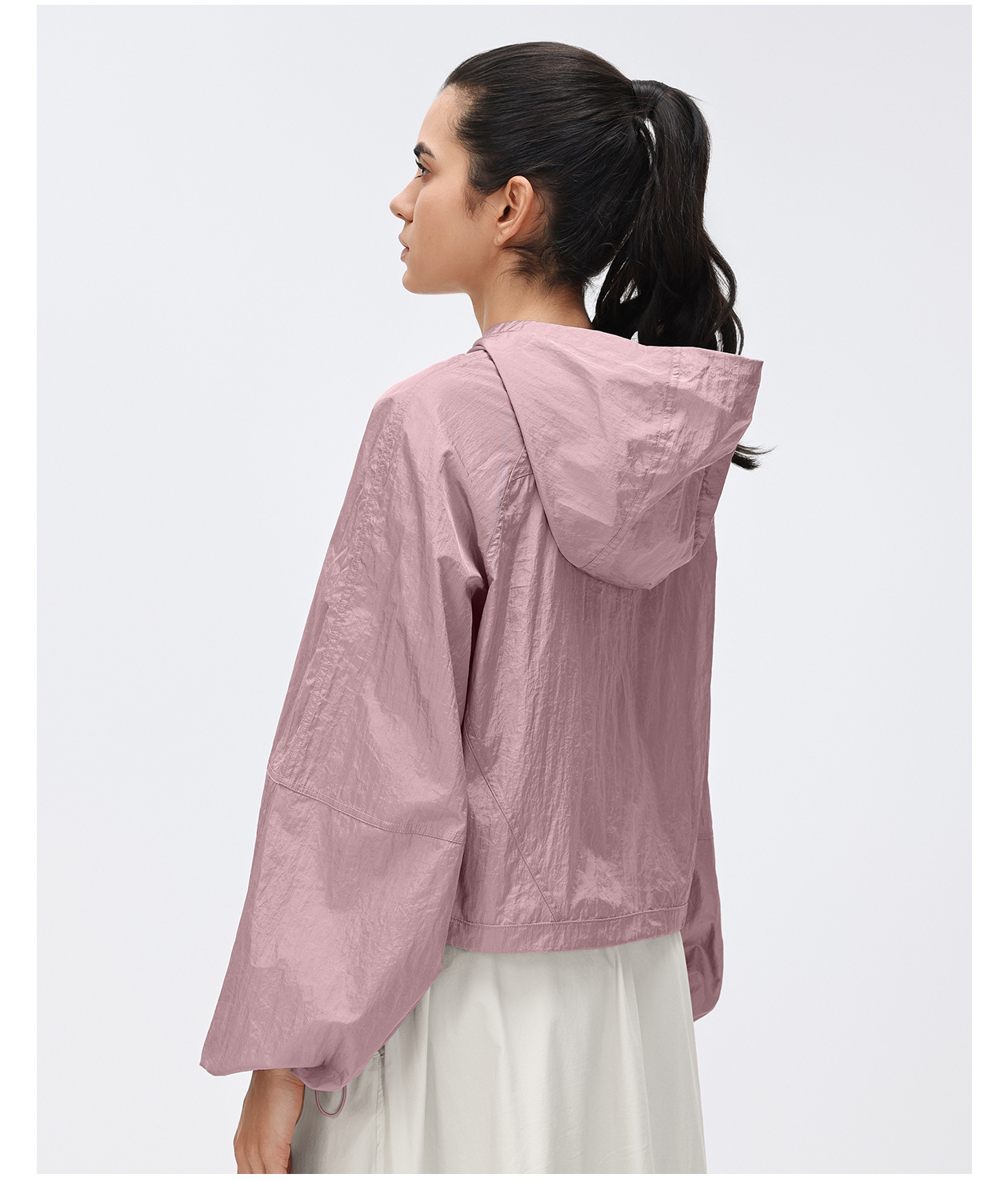 Women Outdoor Lightweight Breathable Quick Drying Half Zip Cropped Hoodies Womens Quarter Zip Pullover Tops FGBD26004