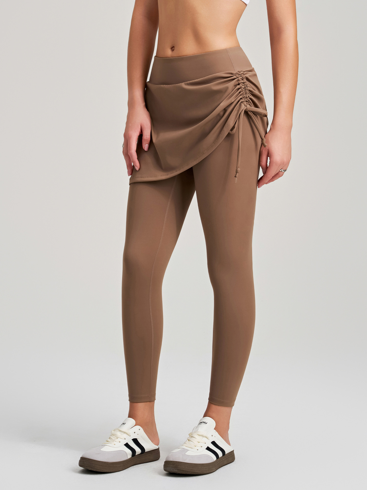 Women's High Waist Drawstring for Yoga Pants with Tummy Control Slimming  Full Length FGBCK-5082