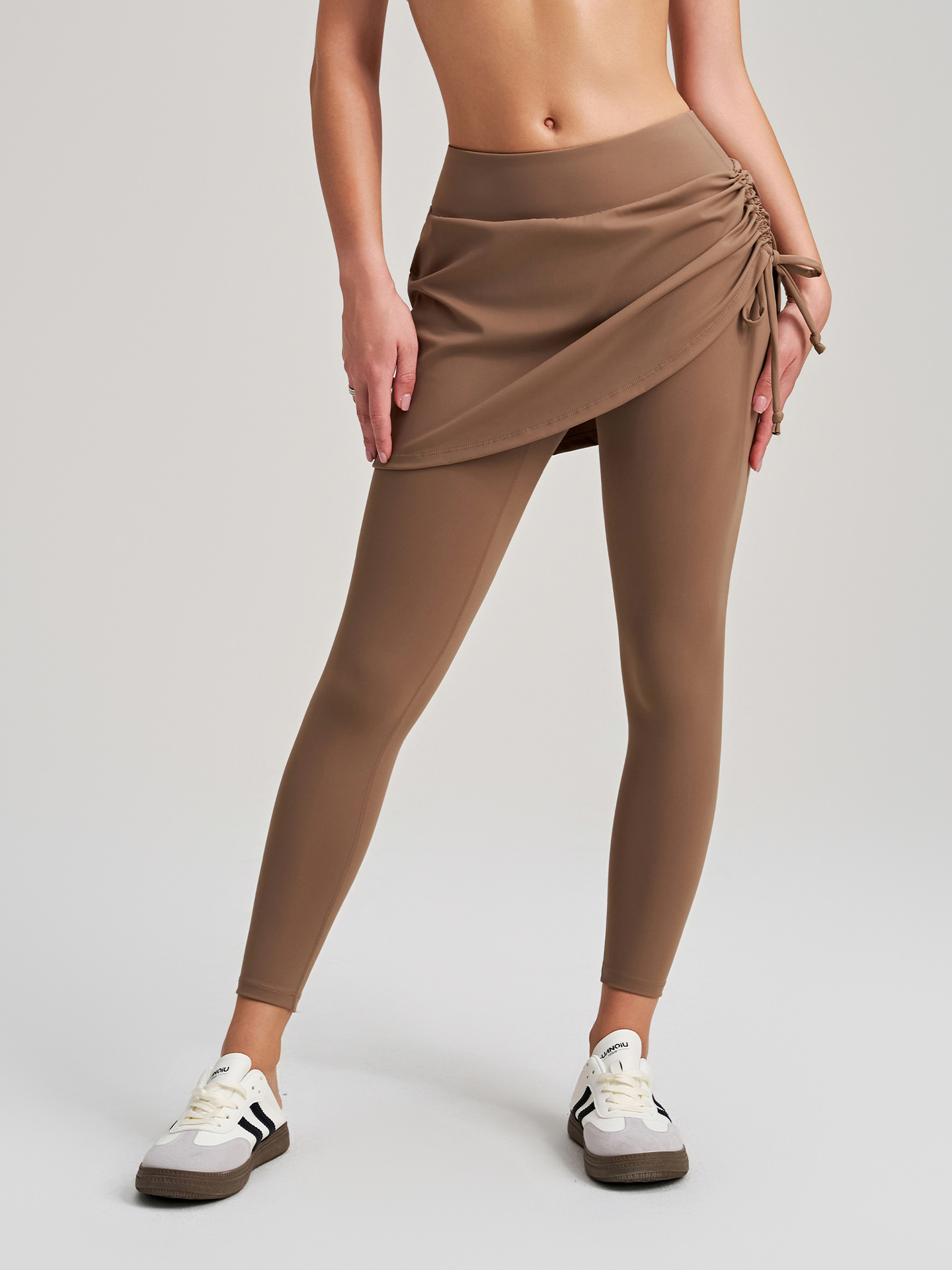 Women's High Waist Drawstring for Yoga Pants with Tummy Control Slimming  Full Length FGBCK-5082