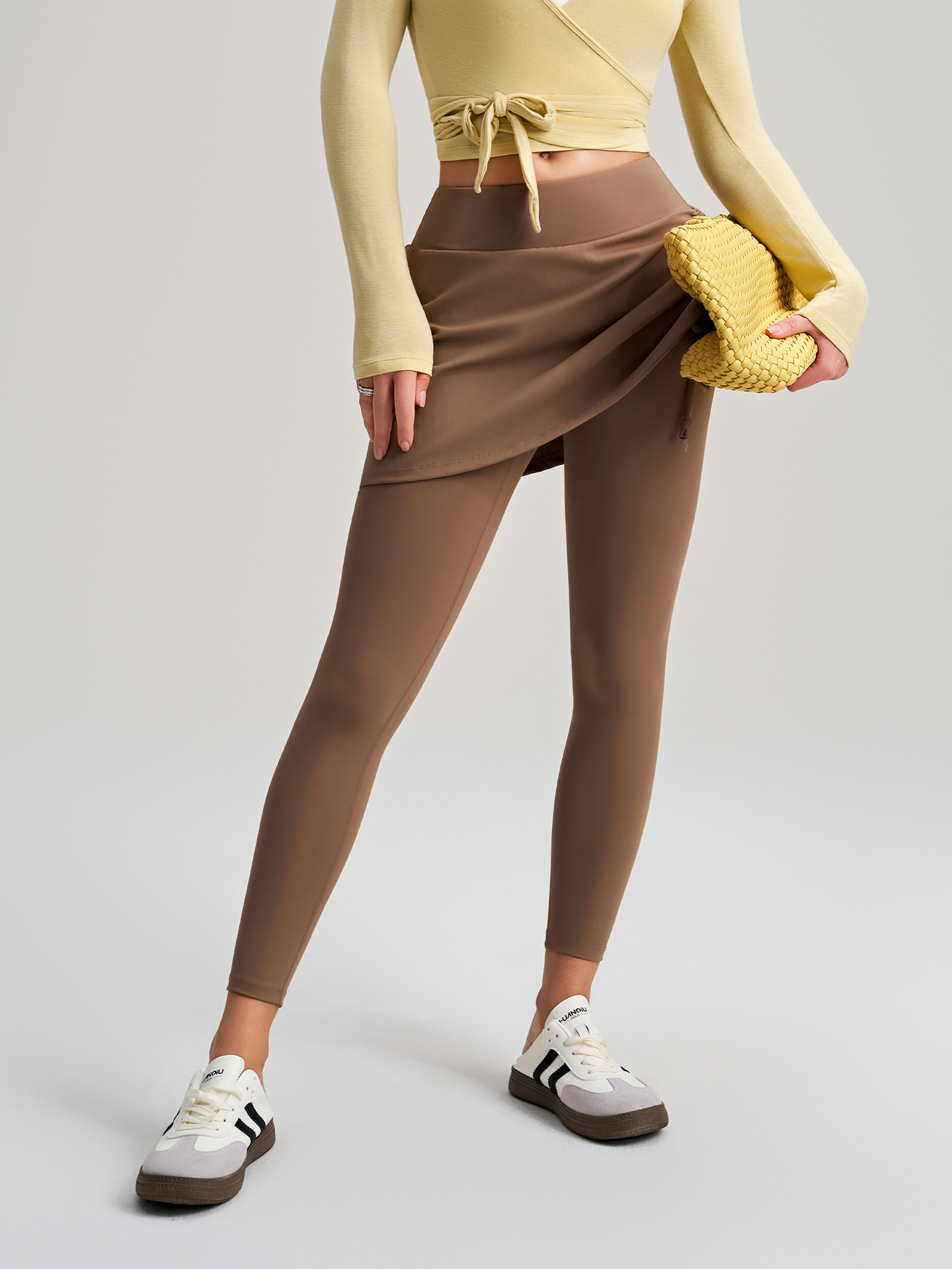 Women's High Waist Drawstring for Yoga Pants with Tummy Control Slimming  Full Length FGBCK-5082