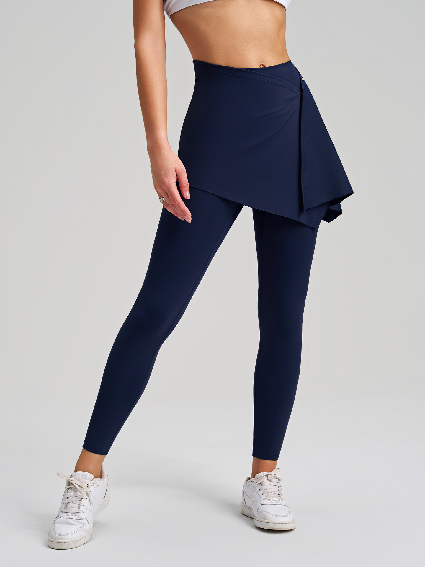 New Workout Leggings Women Sports Wear High Waist Elastic Waistband with Detachable Skirt FGBCK-5101 YPF-5002