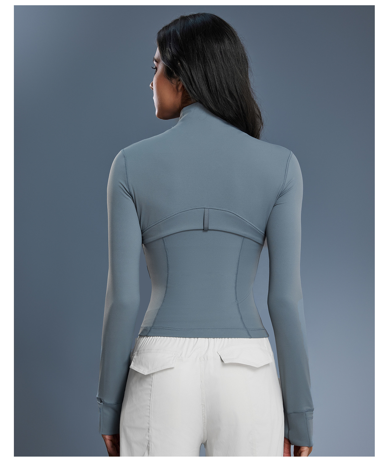 Outdoor Sports Yoga Long Sleeve Women Fitness High Elasticity Slim Sports Jacket Workout Stand Collar Zipper Gym Yoga Coat FGBDAW177