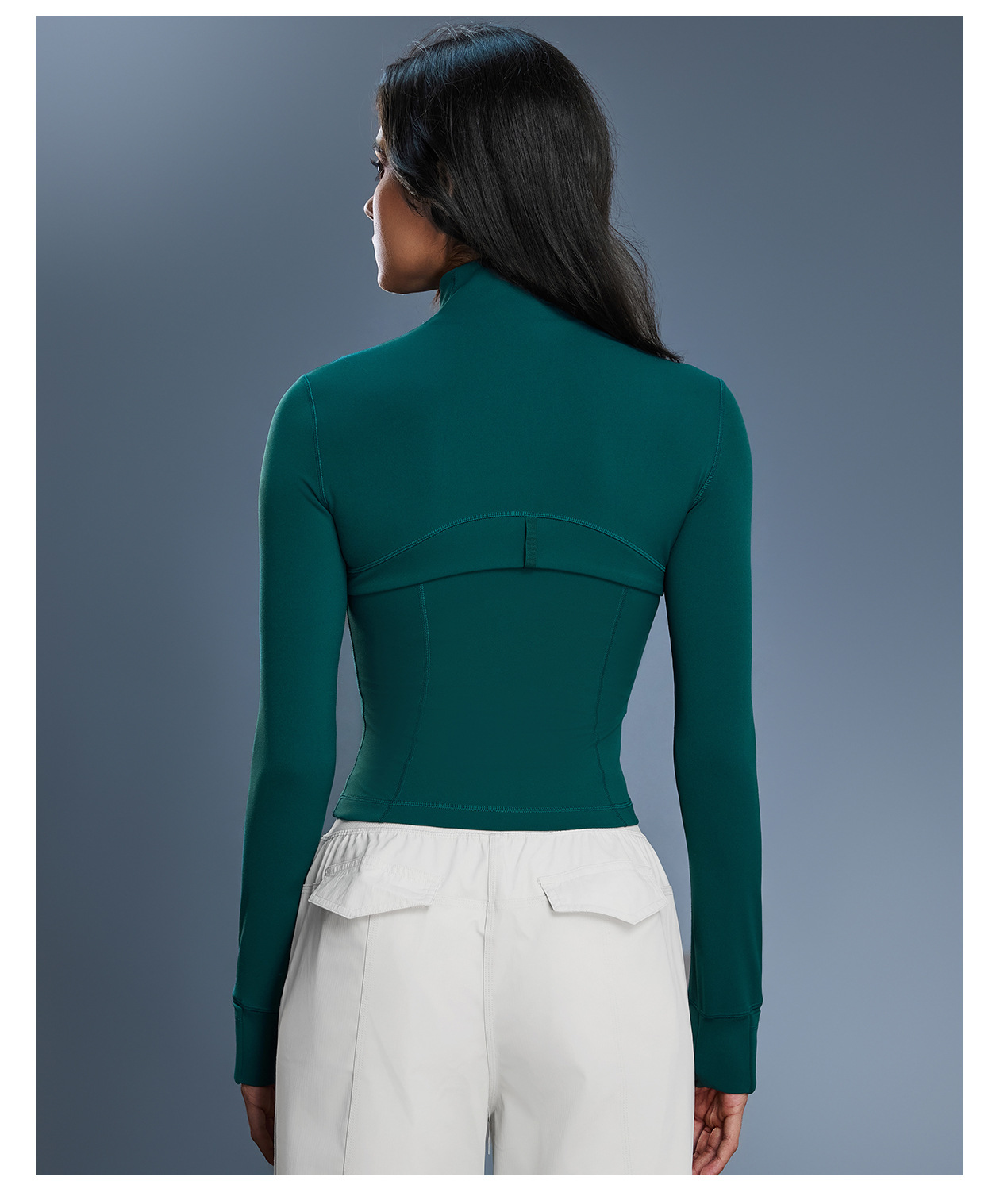 Outdoor Sports Yoga Long Sleeve Women Fitness High Elasticity Slim Sports Jacket Workout Stand Collar Zipper Gym Yoga Coat FGBDAW177