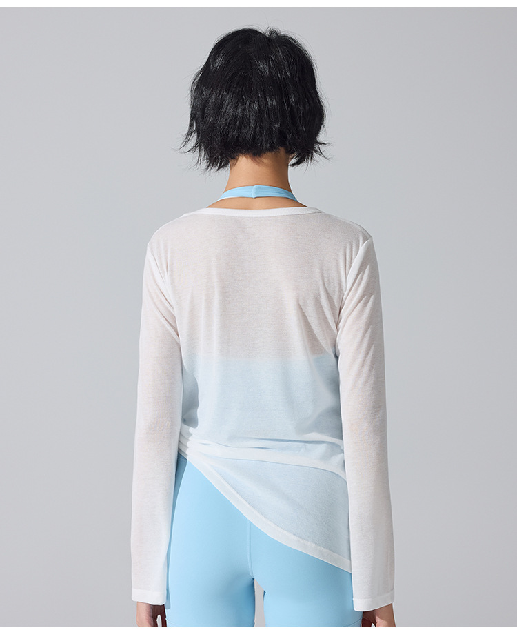 Loose Yoga Clothing Smock Casual Long-Sleeved Fitness Top FGBYC473