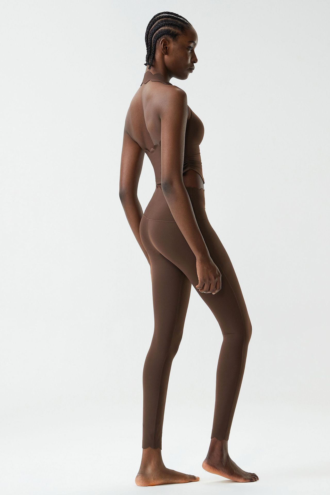 Gym Fitness Wear Solid Color  Two-Piece Yoga Bra and Pants Leggings Set Women FGBYB611 LP447