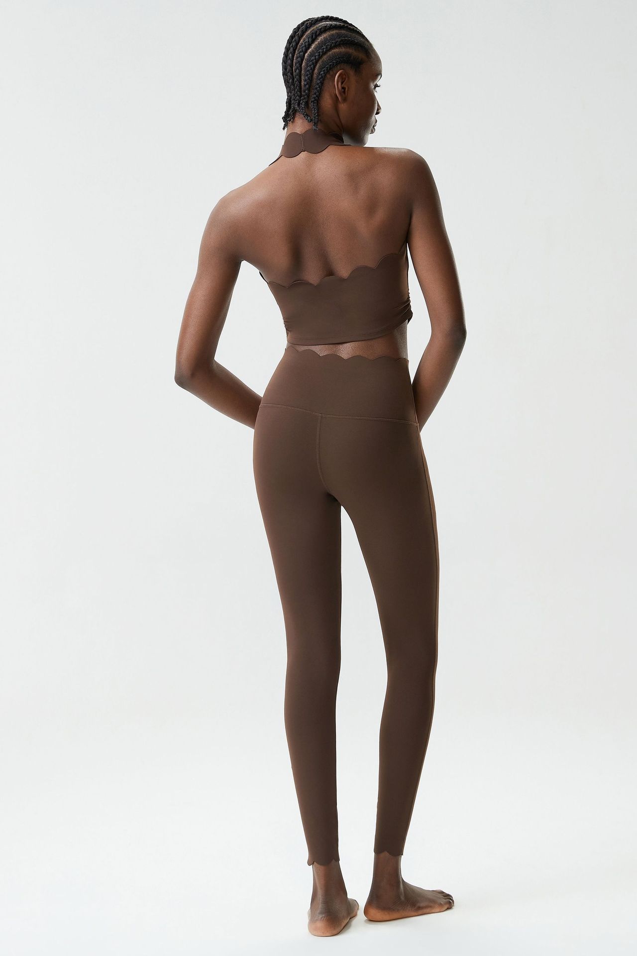 Gym Fitness Wear Solid Color  Two-Piece Yoga Bra and Pants Leggings Set Women FGBYB611 LP447