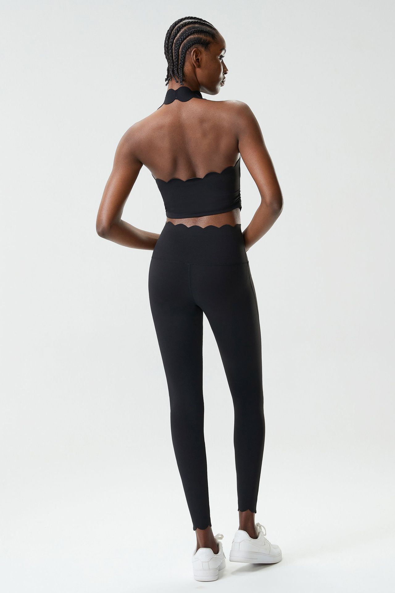 Gym Fitness Wear Solid Color  Two-Piece Yoga Bra and Pants Leggings Set Women FGBYB611 LP447