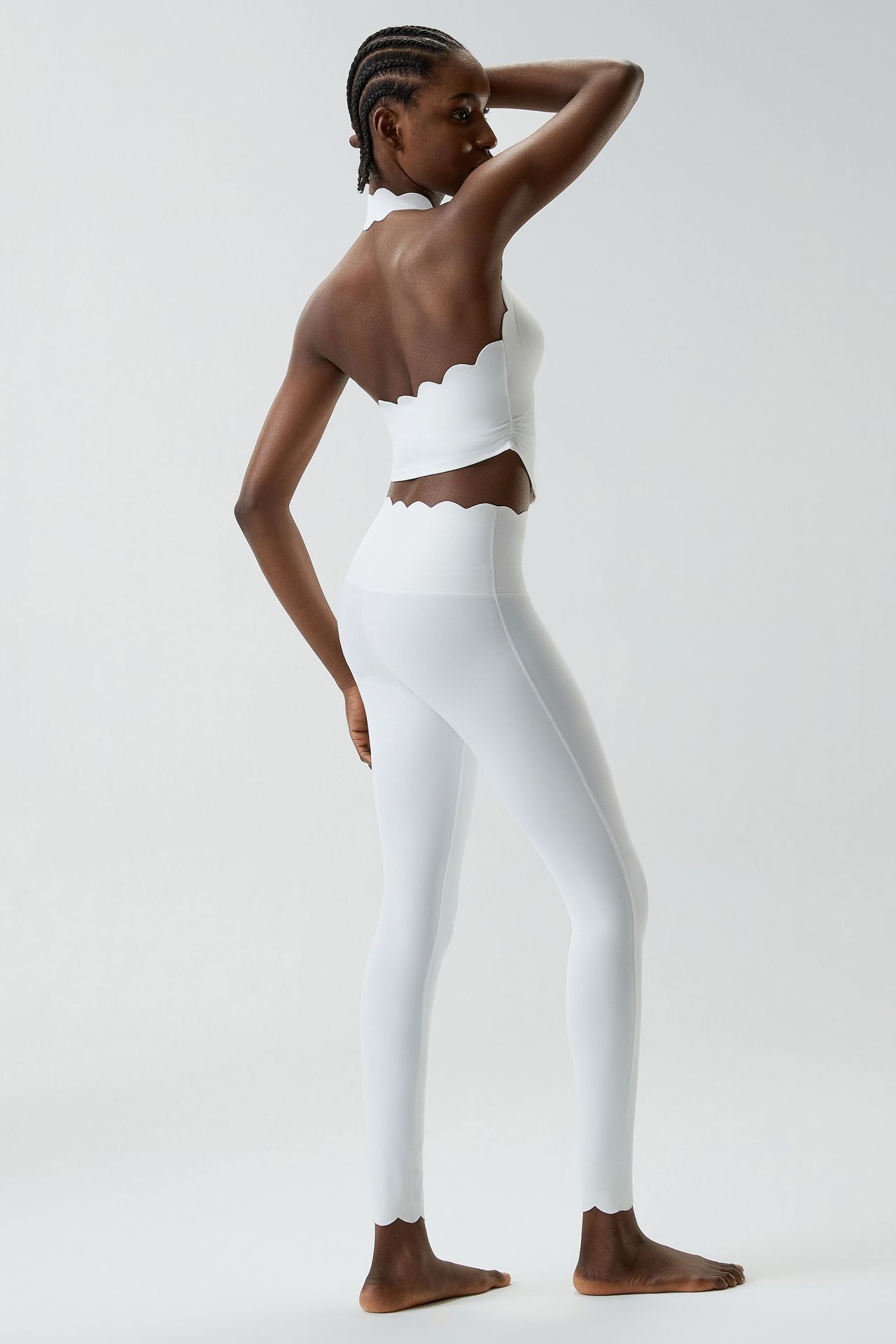 Gym Fitness Wear Solid Color  Two-Piece Yoga Bra and Pants Leggings Set Women FGBYB611 LP447