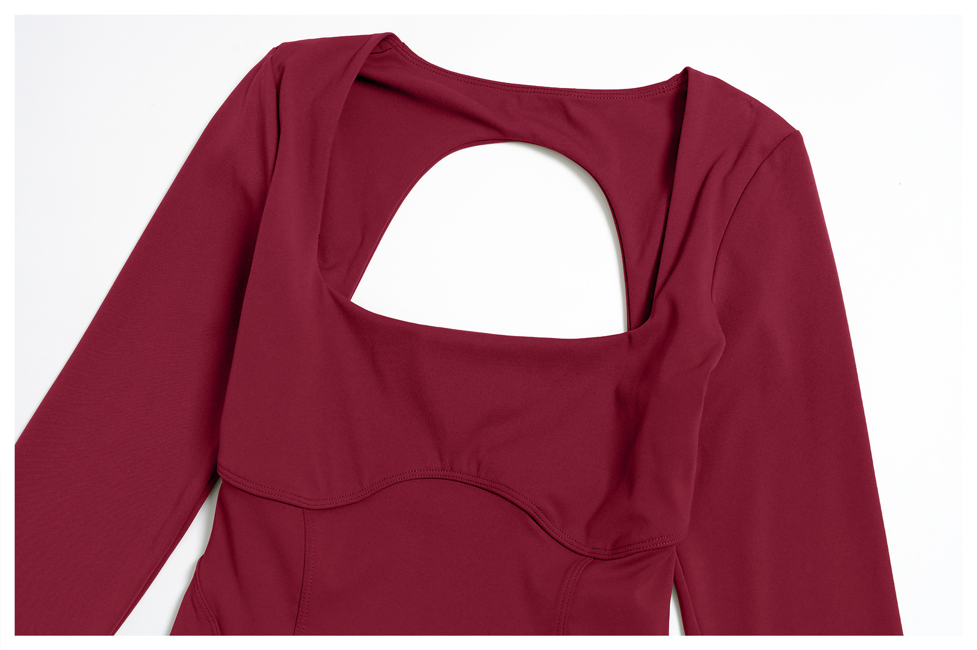 Women's Longsleeve Yoga Romper One Piece Jumpsuit Back Hollow Bodysuit Yoga Activewear FGBELT2539