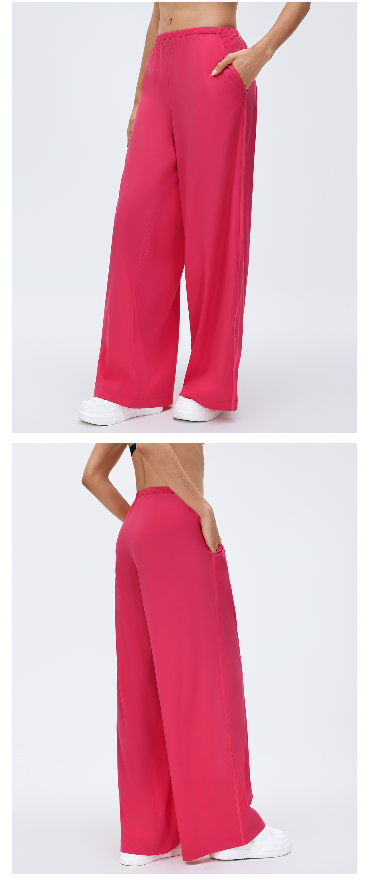 Womens Running Trousers Loose Wide Leg Sports Casual Fitness Sweatpants Yoga Pant FGBD26030