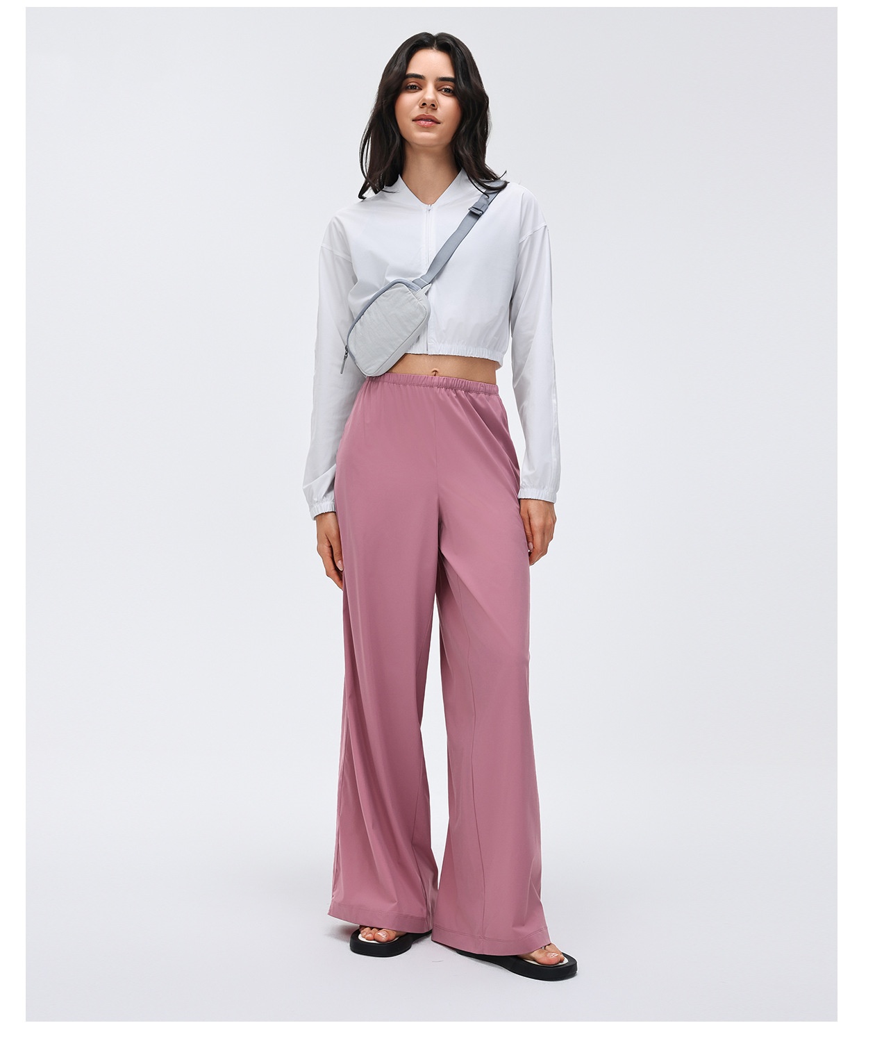 Womens Running Trousers Loose Wide Leg Sports Casual Fitness Sweatpants Yoga Pant FGBD26030