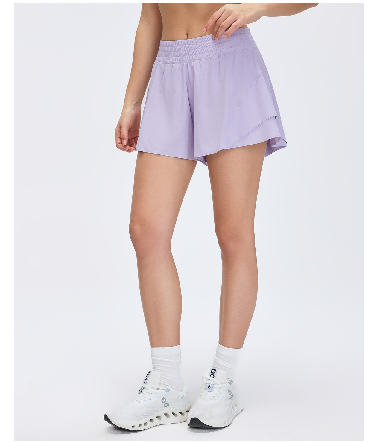 Women's Yoga Shorts Pants Quick Dry Polyester Workout Elastic Waist Women Sport Running Shorts FGBD26011