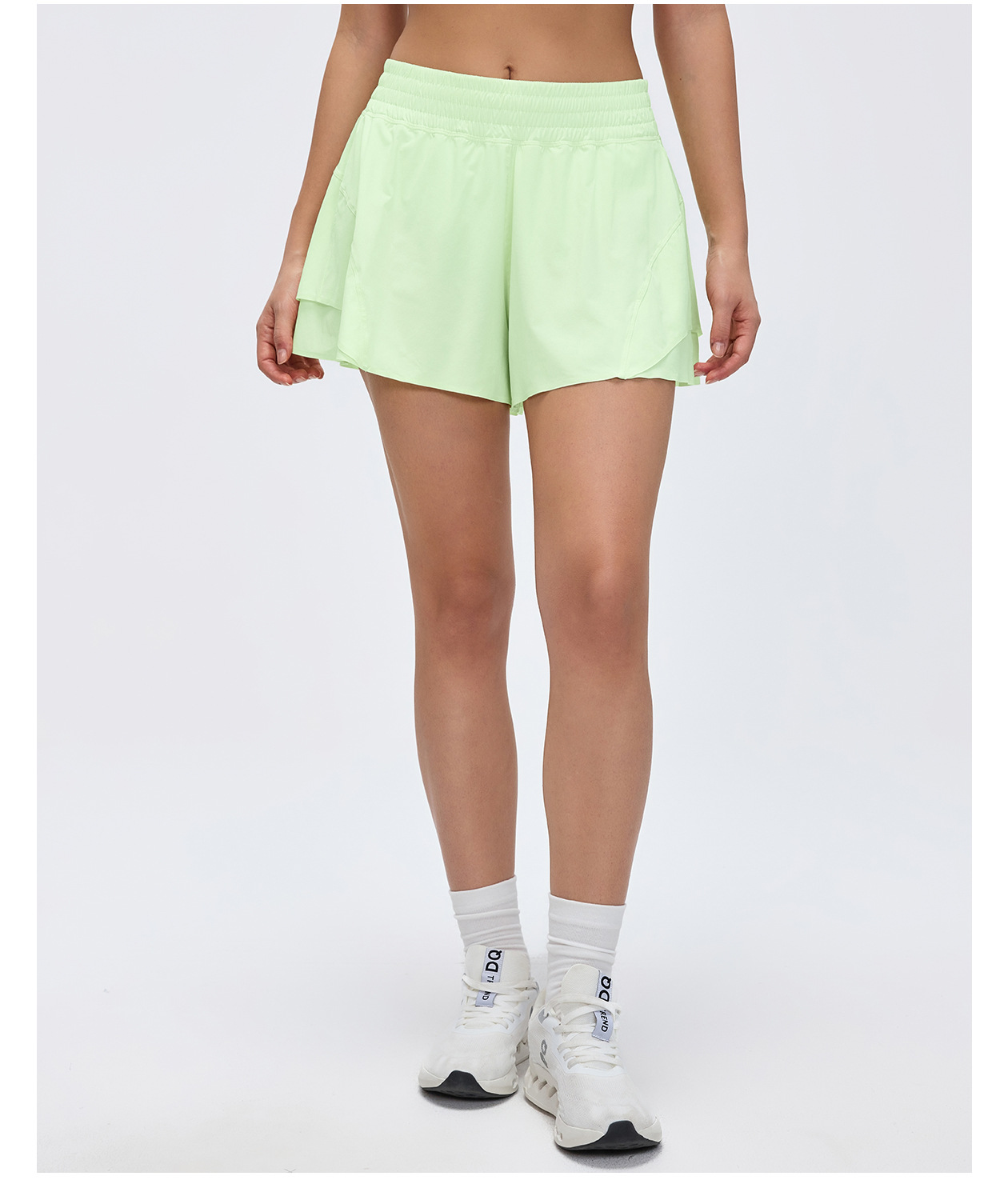 Women's Yoga Shorts Pants Quick Dry Polyester Workout Elastic Waist Women Sport Running Shorts FGBD26011