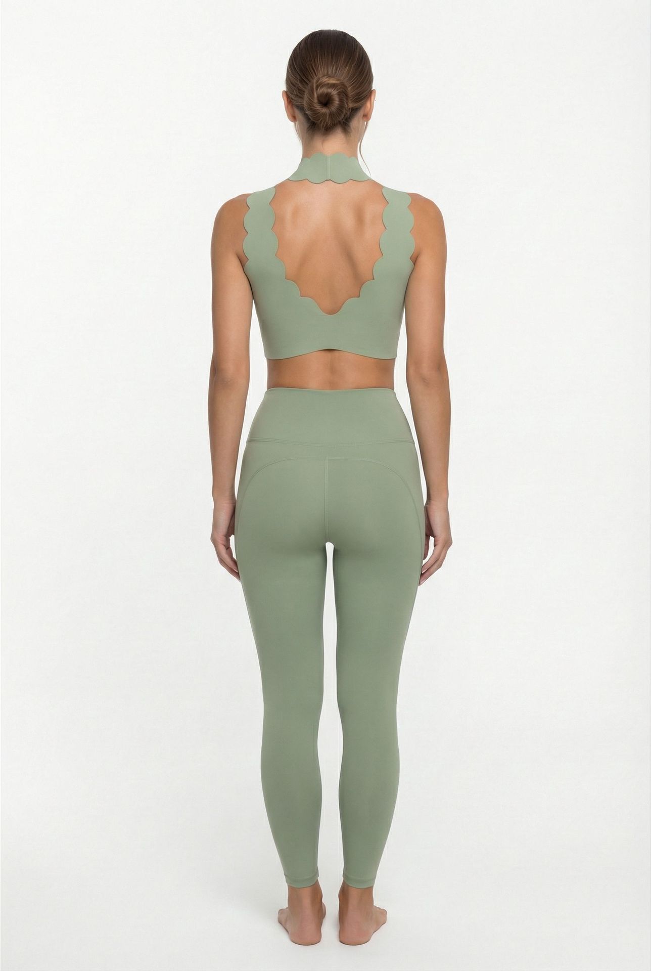 Sports Outfit Leggings and Singlets Yoga Wear Workout Sportswear Gym Fitness Sets for Women FGB8814