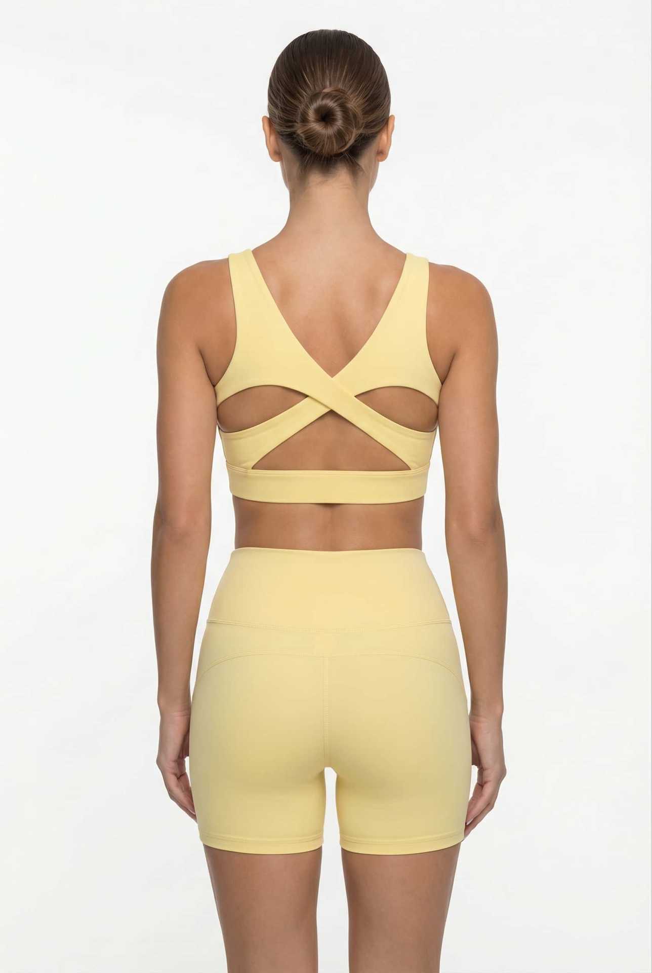 Yoga Sets Fitness Women Women 2 Pieces Short Yoga Set Workout Yoga Short and Singlets Sets for Women FGB25102