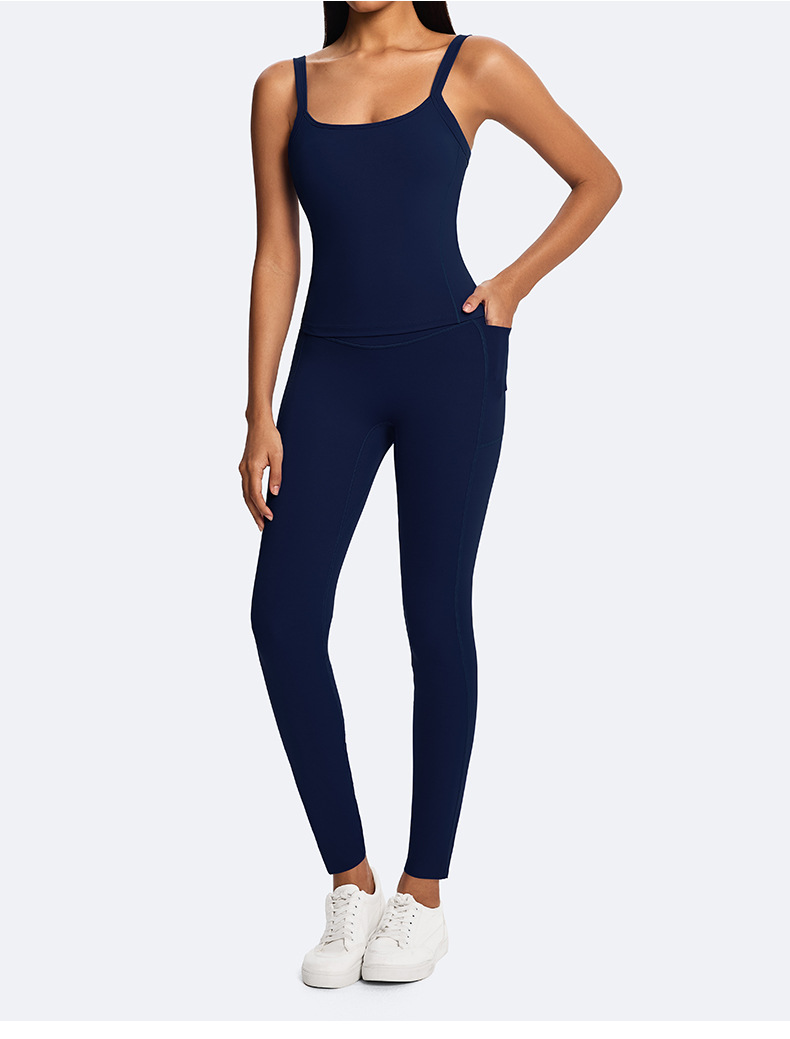 Recycled Fabrics Material 2piece Singlets Gym LeggingsYoga Sets Outfit Workout Women Sets FGBHD255WCB302 HD255WCL008