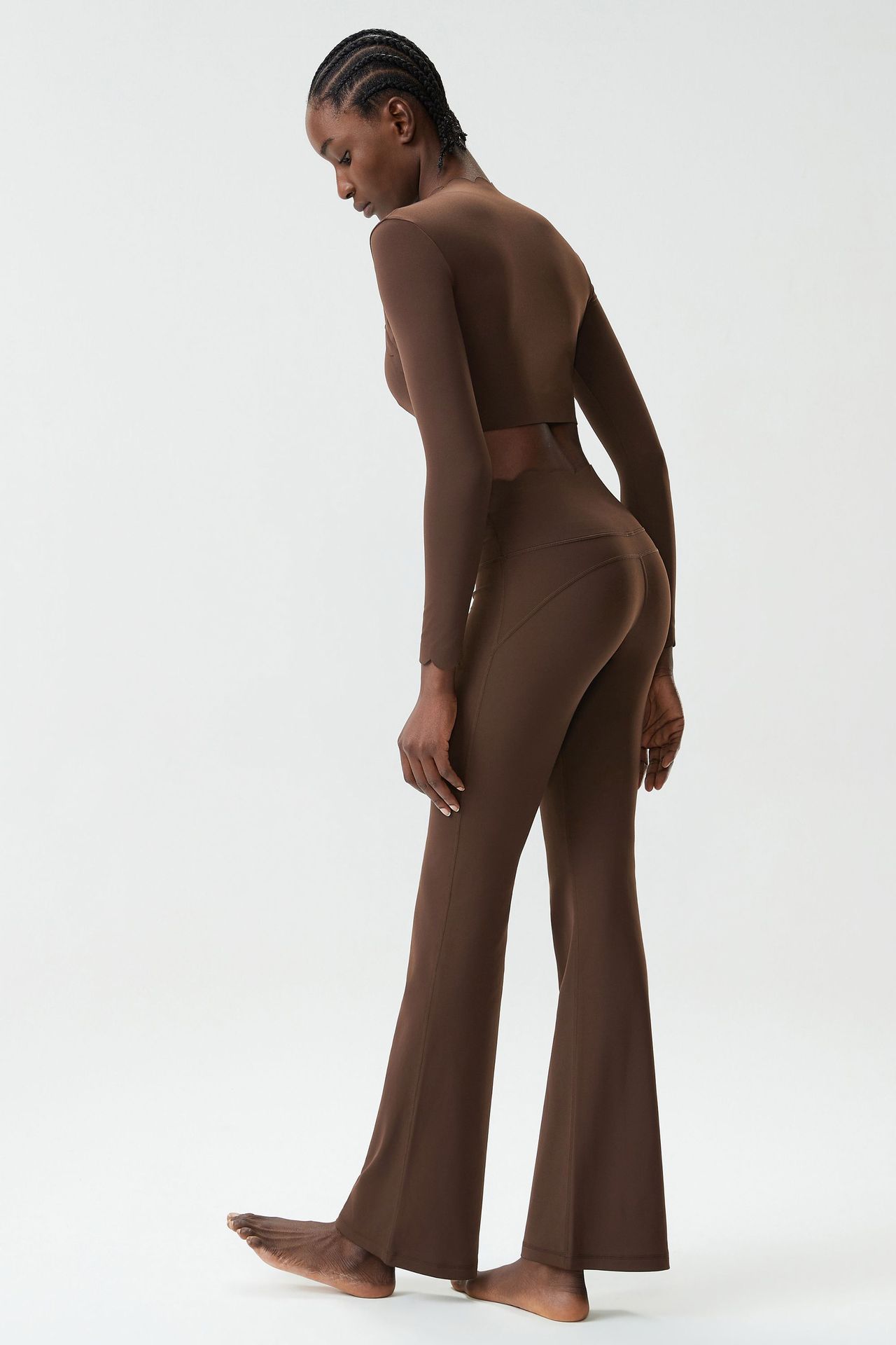 Women Running Tracksuit Long Sleeve Gym Fitness Clothes Workout Top High Waist Yoga Pants Set for Women FGBYB609/YB602 LP641