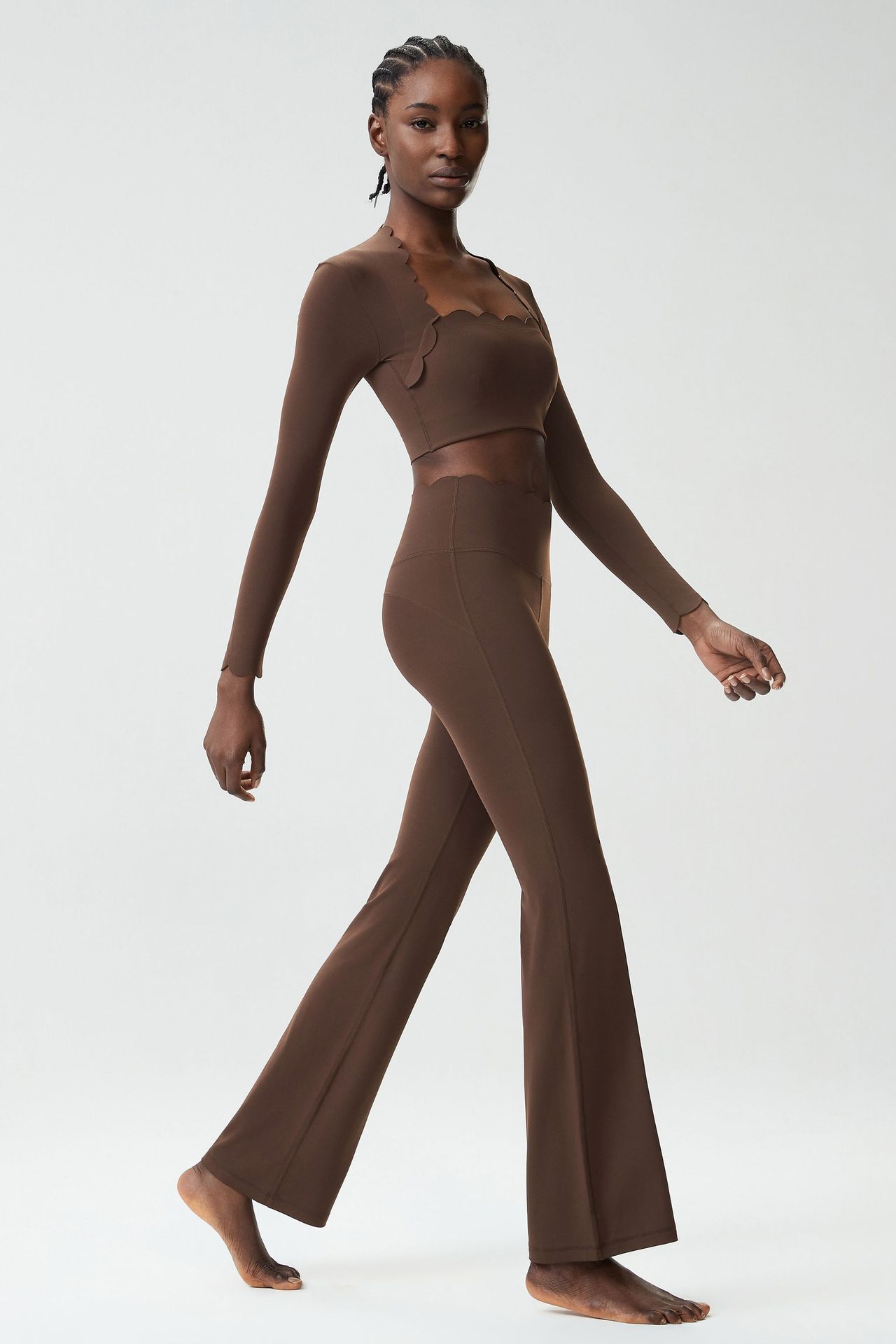 Women Running Tracksuit Long Sleeve Gym Fitness Clothes Workout Top High Waist Yoga Pants Set for Women FGBYB609/YB602 LP641