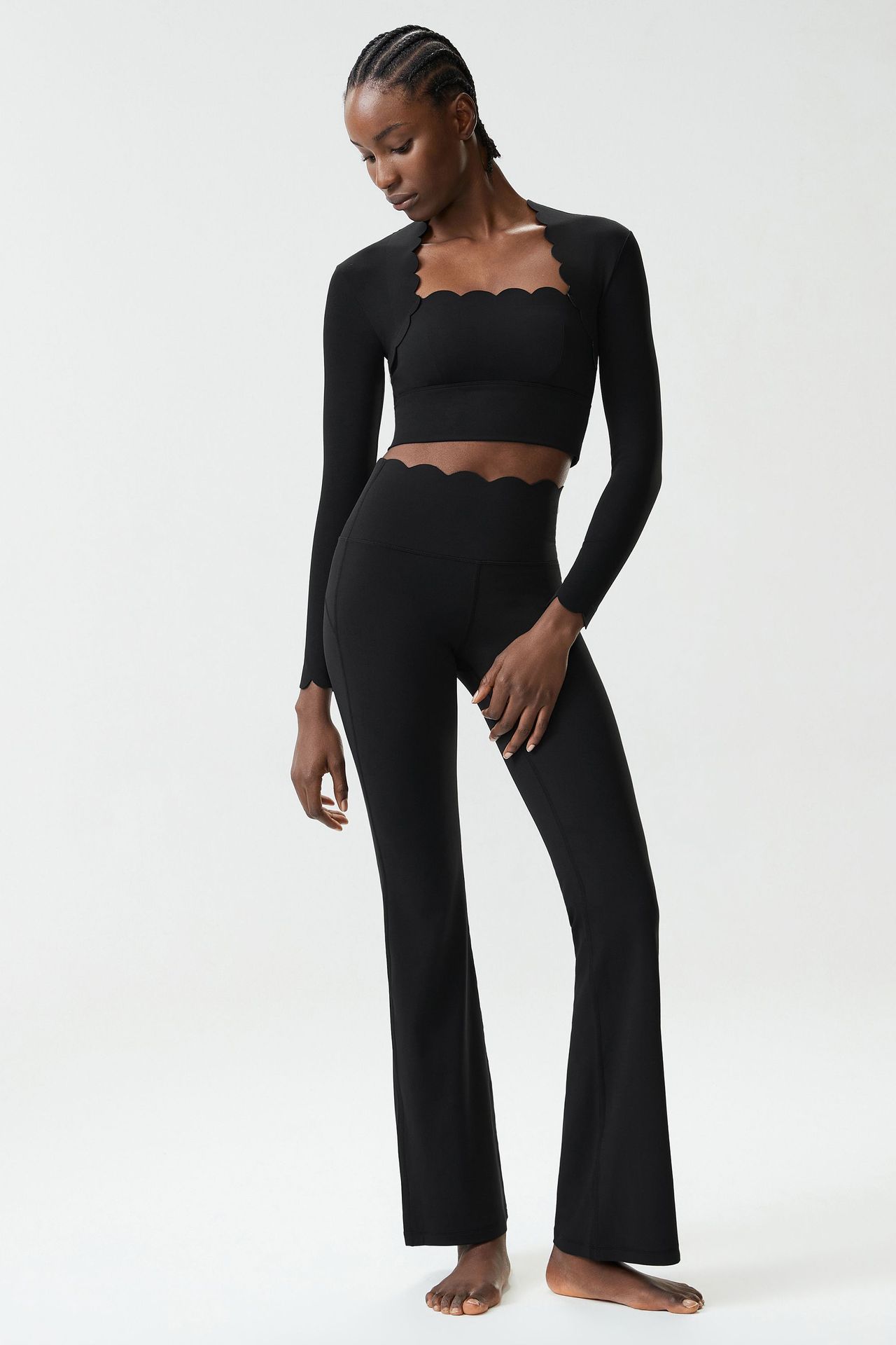 Women Running Tracksuit Long Sleeve Gym Fitness Clothes Workout Top High Waist Yoga Pants Set for Women FGBYB609/YB602 LP641