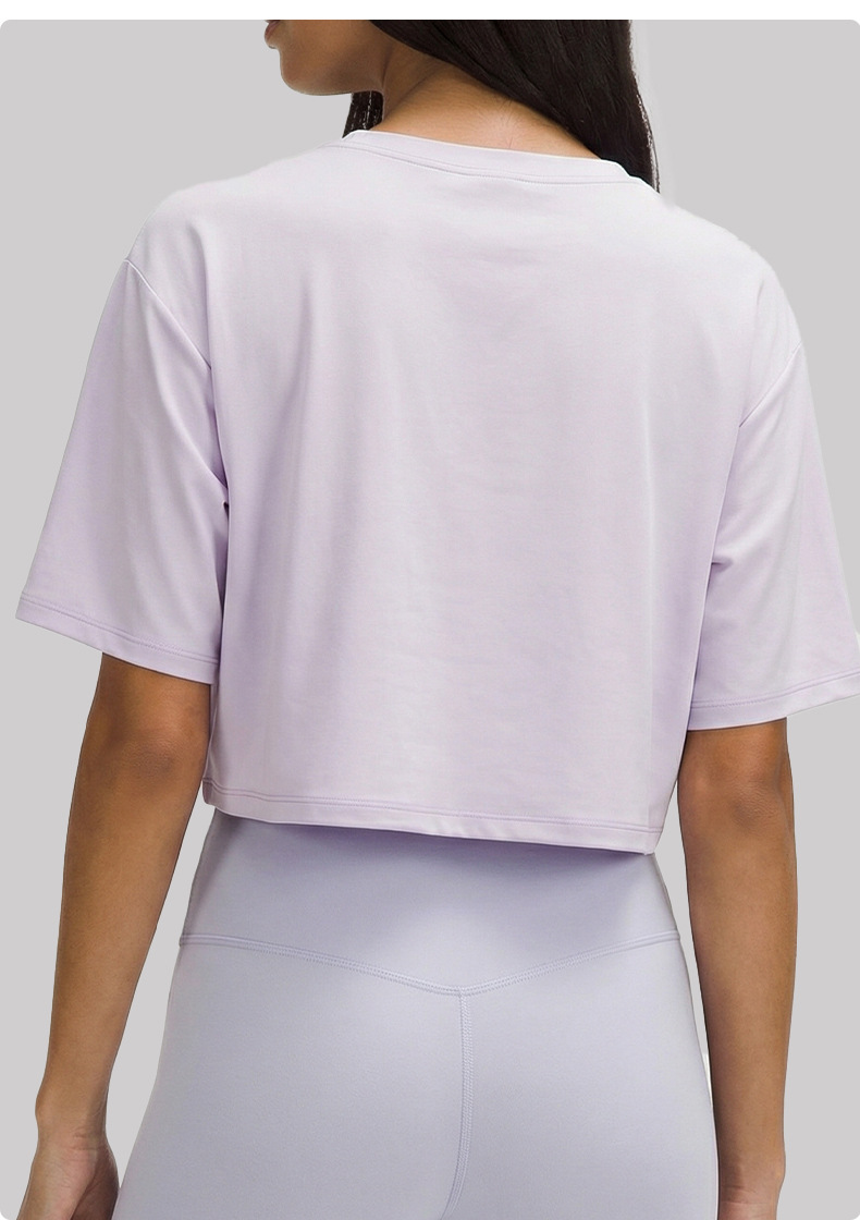 Top Loose Breathable Sports Women Absorption Sweat Running Fitness Short Sleeve FGBDWY116119