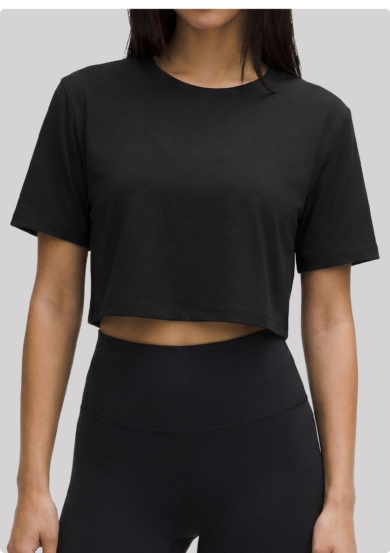 Top Loose Breathable Sports Women Absorption Sweat Running Fitness Short Sleeve FGBDWY116119