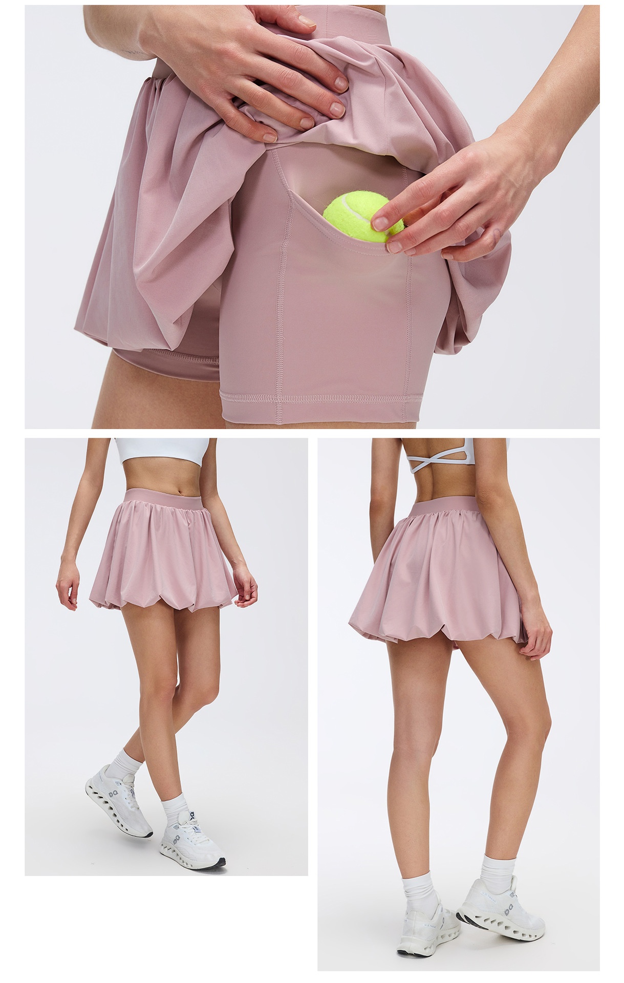 Women Sportswear Sports Tennis Golf Skirt Mid Waist Quick DryingTennis Skirt With Pocket FGBD26049