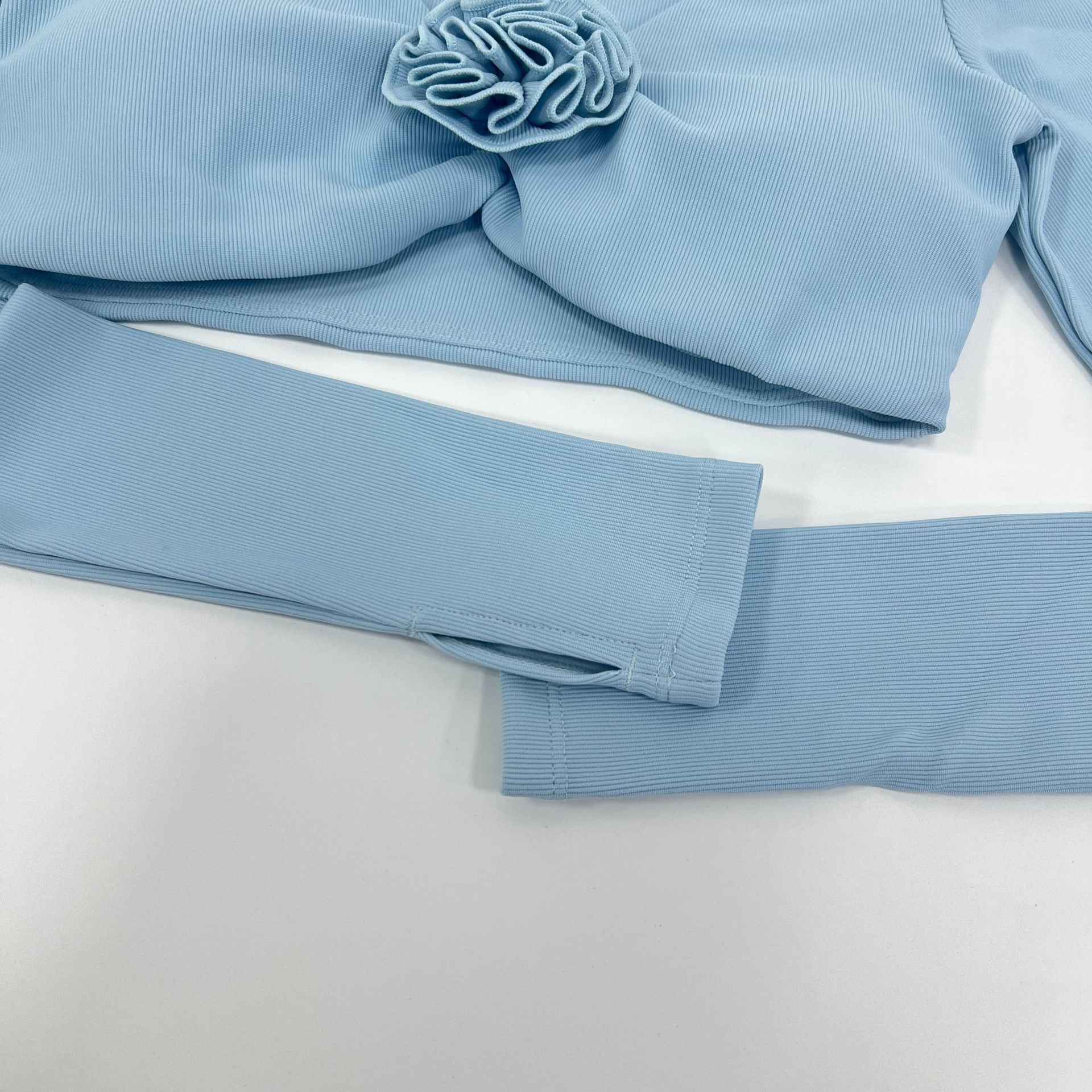 Women's Gym Fitness Leggings Crop Top Set Breathable Stretchy Yoga Workout Set FGB7704