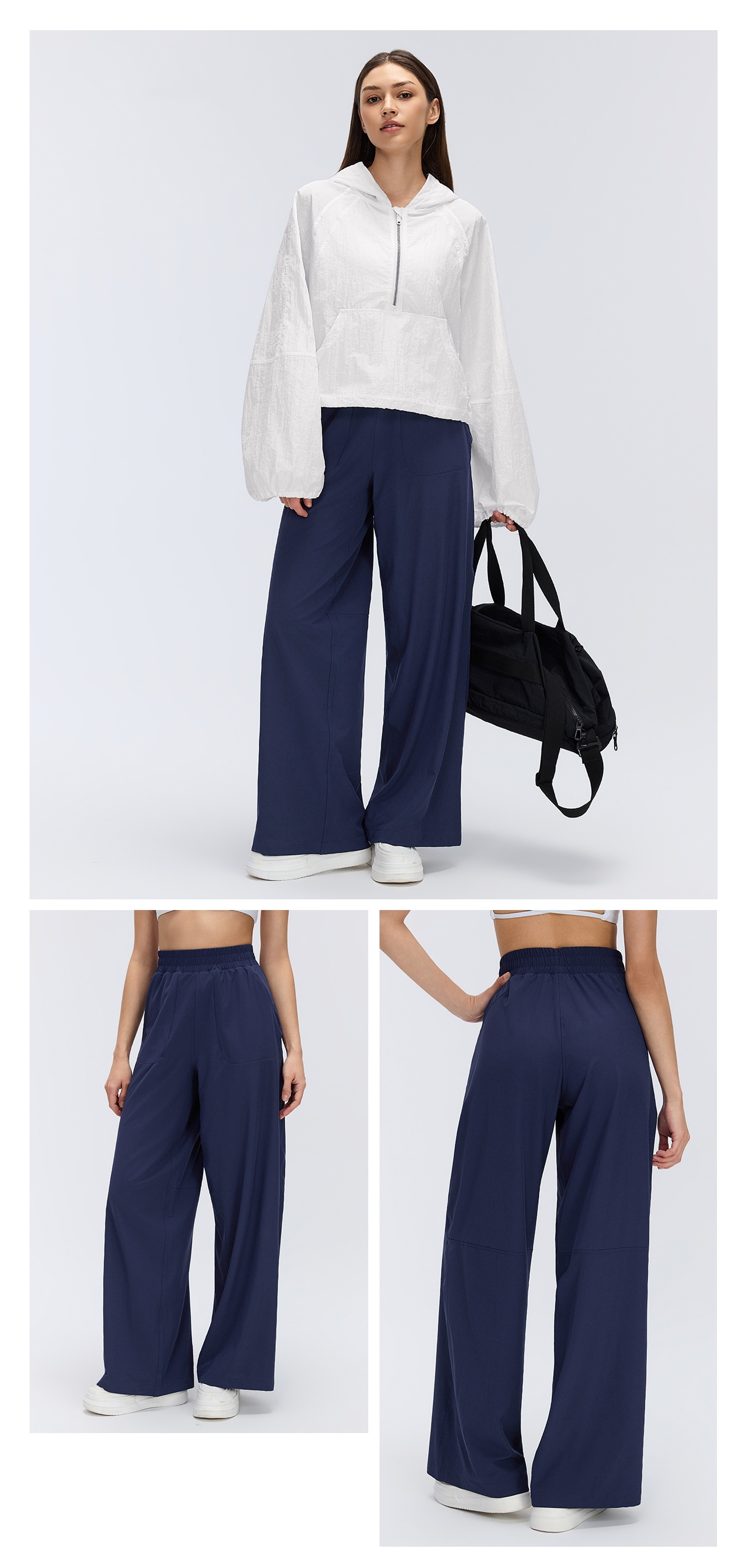 Women's Pants Straight Leg Hidden Drawstring With Pocket Pants for Ladies Yoga Sport Gym FGBD26014