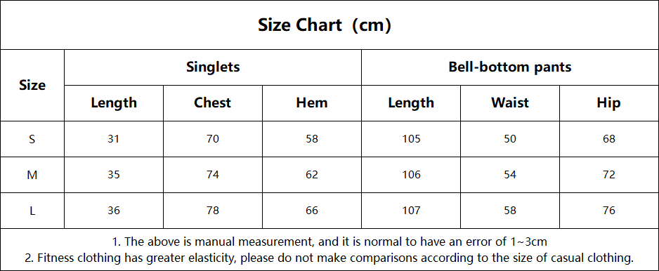 New Design Yoga Set Nylon Spandex Soft Fabric Activewear Singlets Top Bell-bottom Pants FGB4012 25129