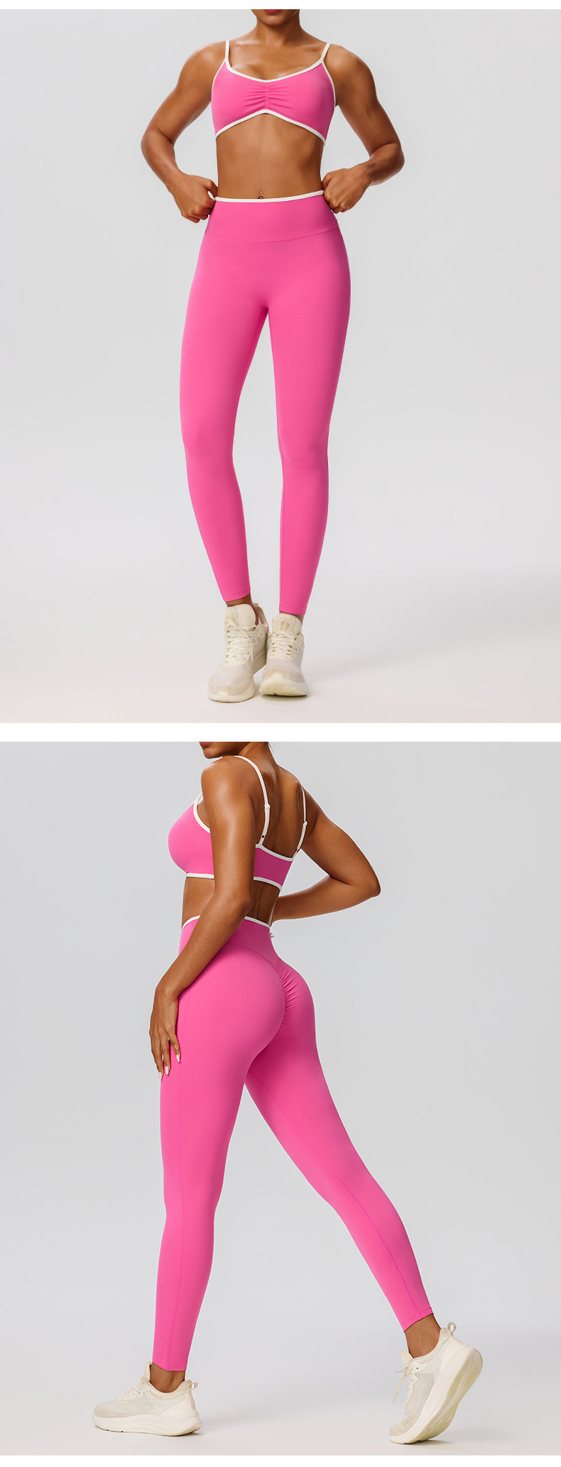 Spandex Nylon Womens Sports Set Breathable Quick Dry Fitness Yoga Sets Casual Gym Womens Sets FGB52745 52347