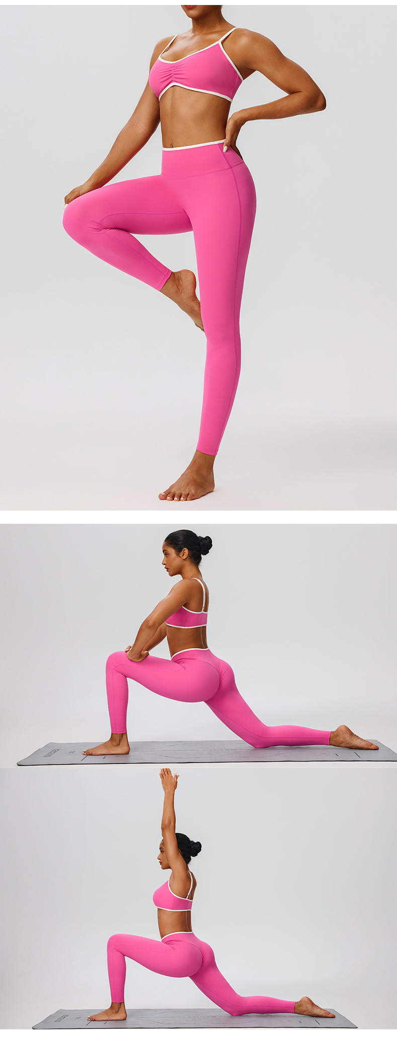 Spandex Nylon Womens Sports Set Breathable Quick Dry Fitness Yoga Sets Casual Gym Womens Sets FGB52745 52347