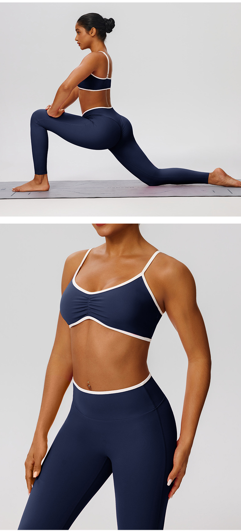 Spandex Nylon Womens Sports Set Breathable Quick Dry Fitness Yoga Sets Casual Gym Womens Sets FGB52745 52347