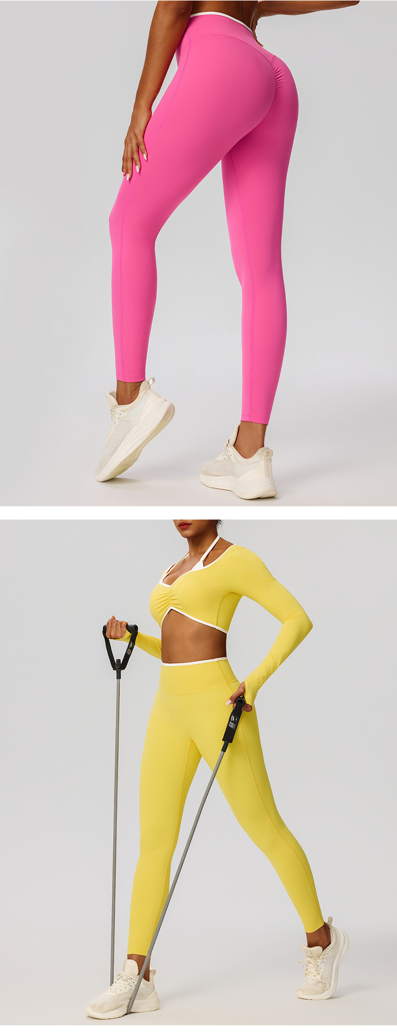 Gym Wear Yoga Activewear Workout Sets Fitness Women 2 Piece Long Sleeve Leggings Set Women Clothing FGB52546 52347