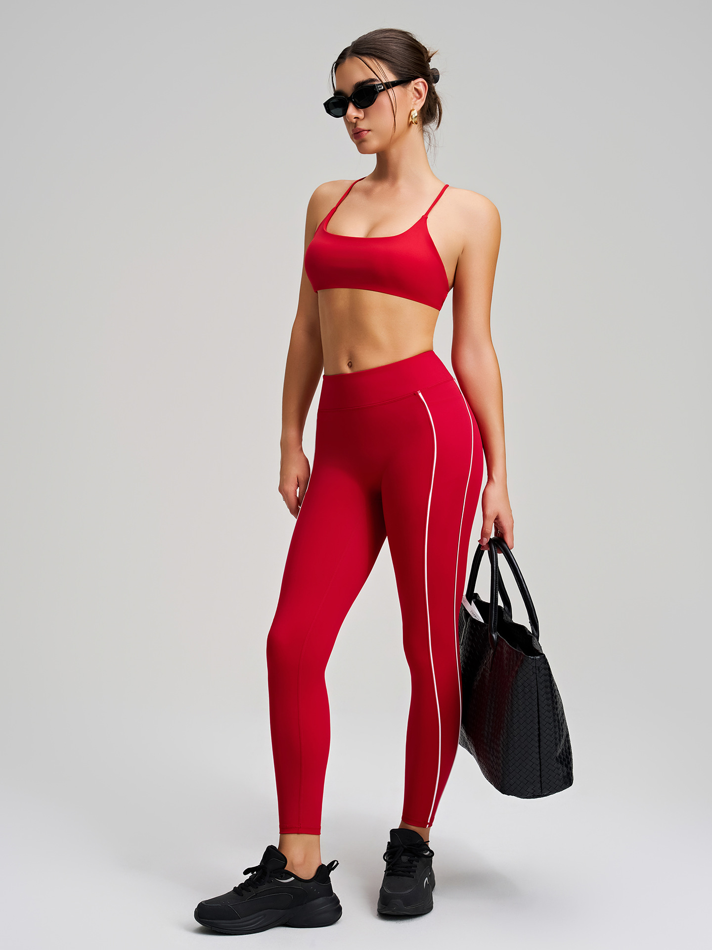 Soft and Comfortable Women 3 Piece Yoga Sets for Gym Wear / Fitness Clothing WomanYoga Sets for Active Wear FGBWXD2475 DK3460 CK5460
