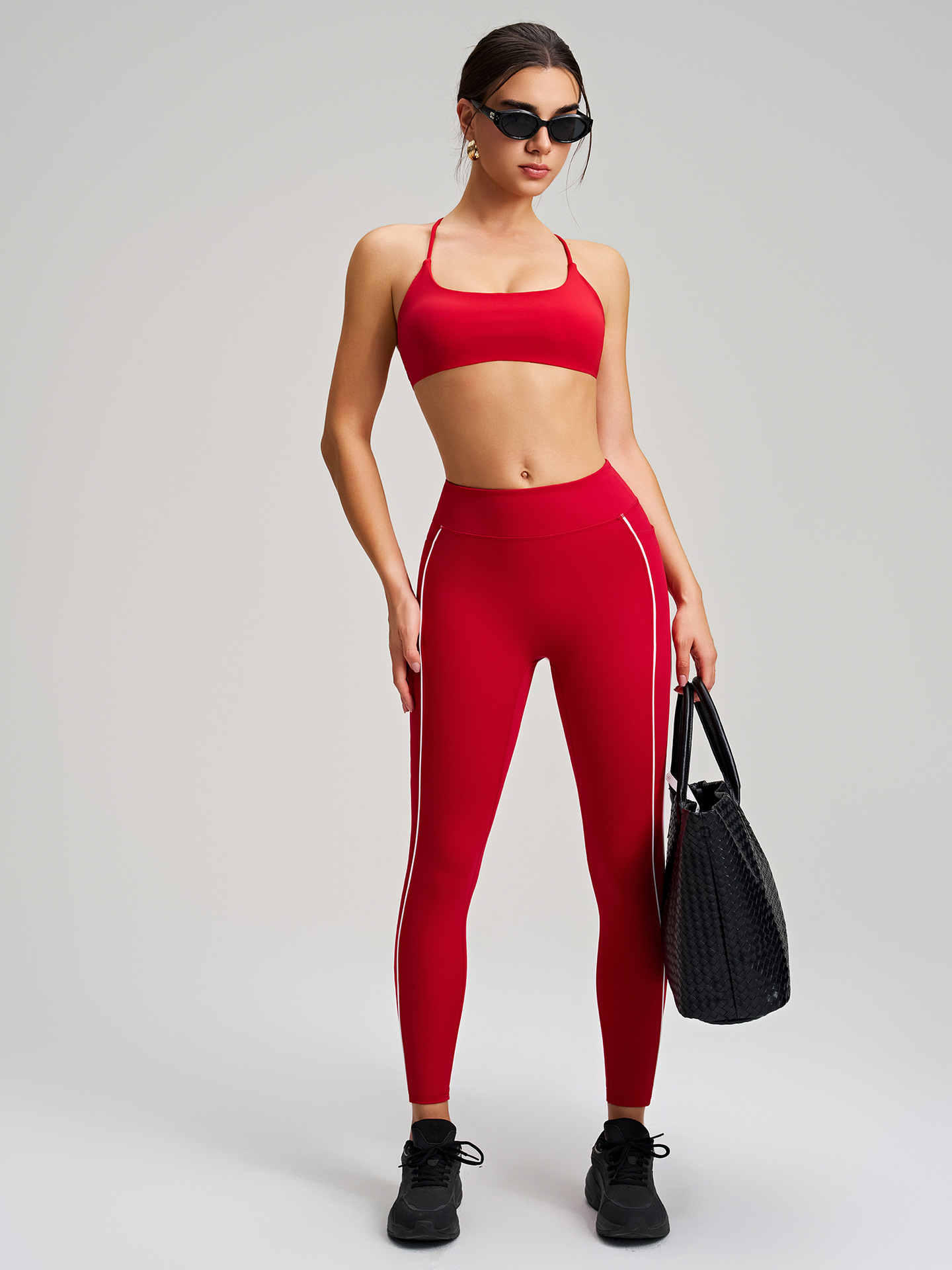 Soft and Comfortable Women 3 Piece Yoga Sets for Gym Wear / Fitness Clothing WomanYoga Sets for Active Wear FGBWXD2475 DK3460 CK5460