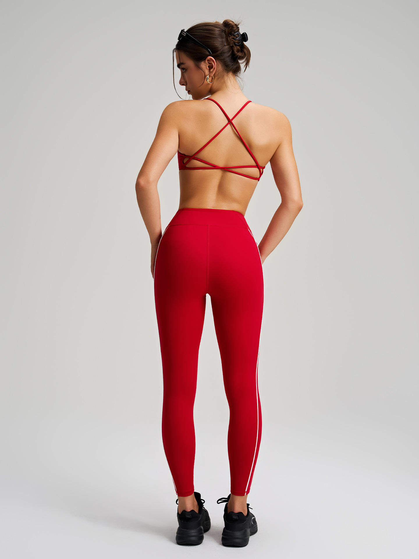 Soft and Comfortable Women 3 Piece Yoga Sets for Gym Wear / Fitness Clothing WomanYoga Sets for Active Wear FGBWXD2475 DK3460 CK5460