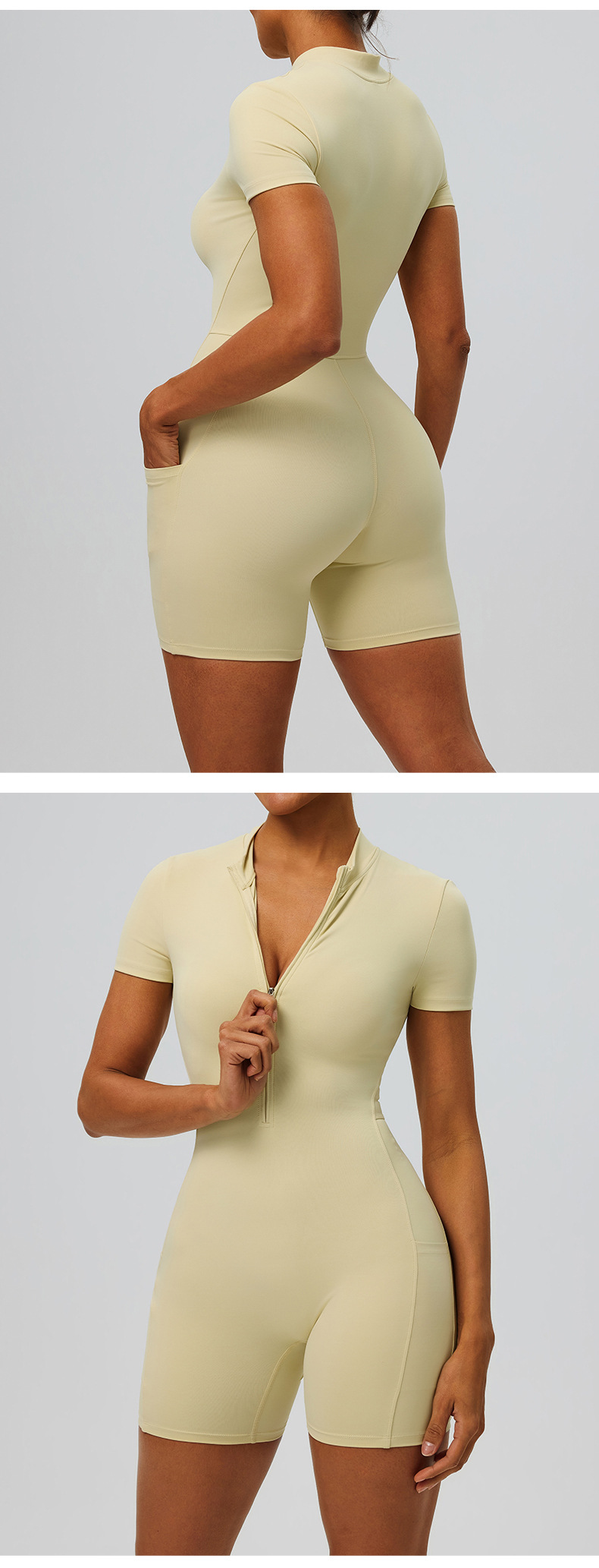 Tummy Control Yoga Jumpsuit High Elasticity Women Gym Clothing Workout Butt-lifting 1 Piece Yoga Jumpsuit FGB62202