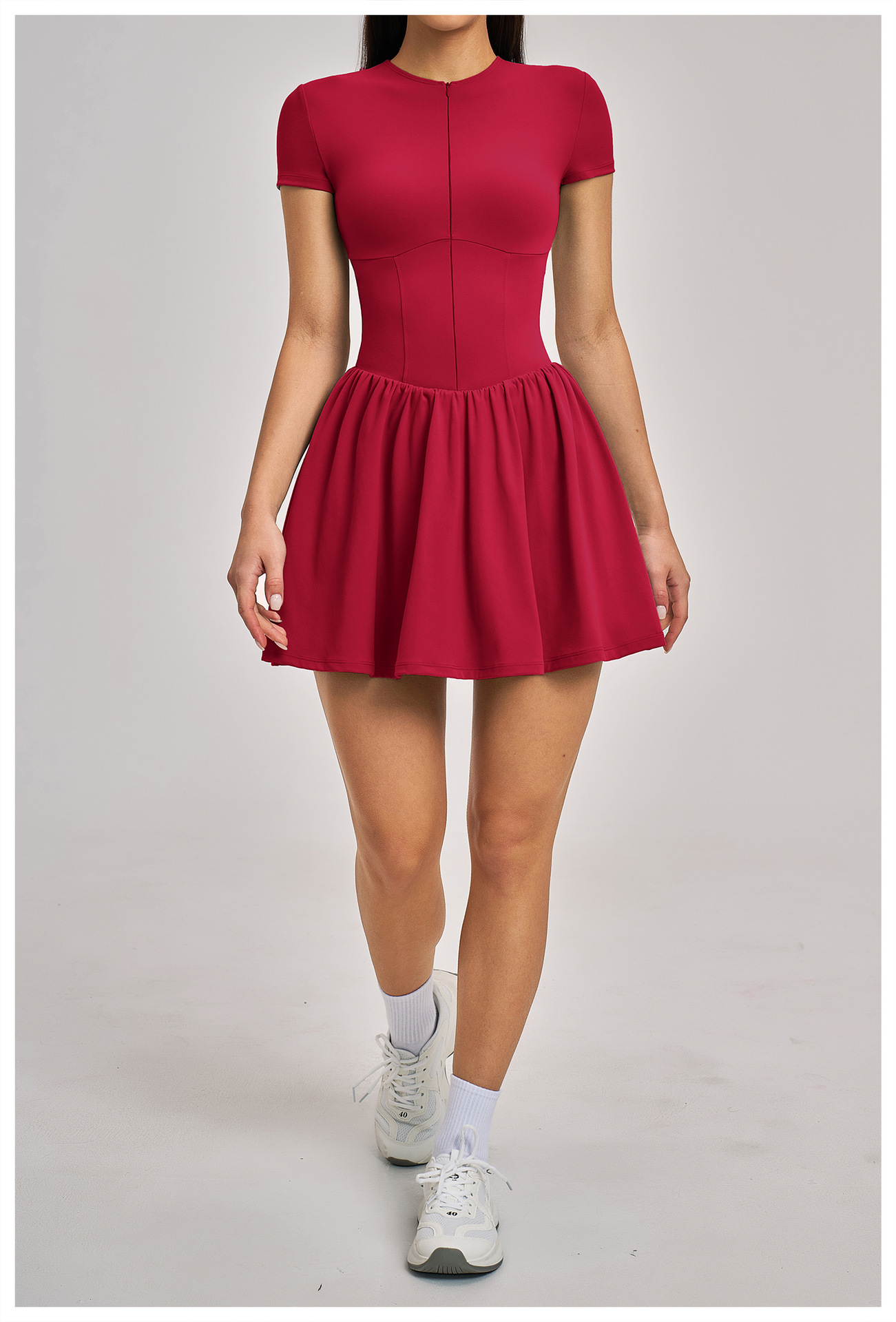 Women's Summer Short Sleeve Sports Workout Dresses New Stretch  Golf Tennis Dresses FGBFLT9576