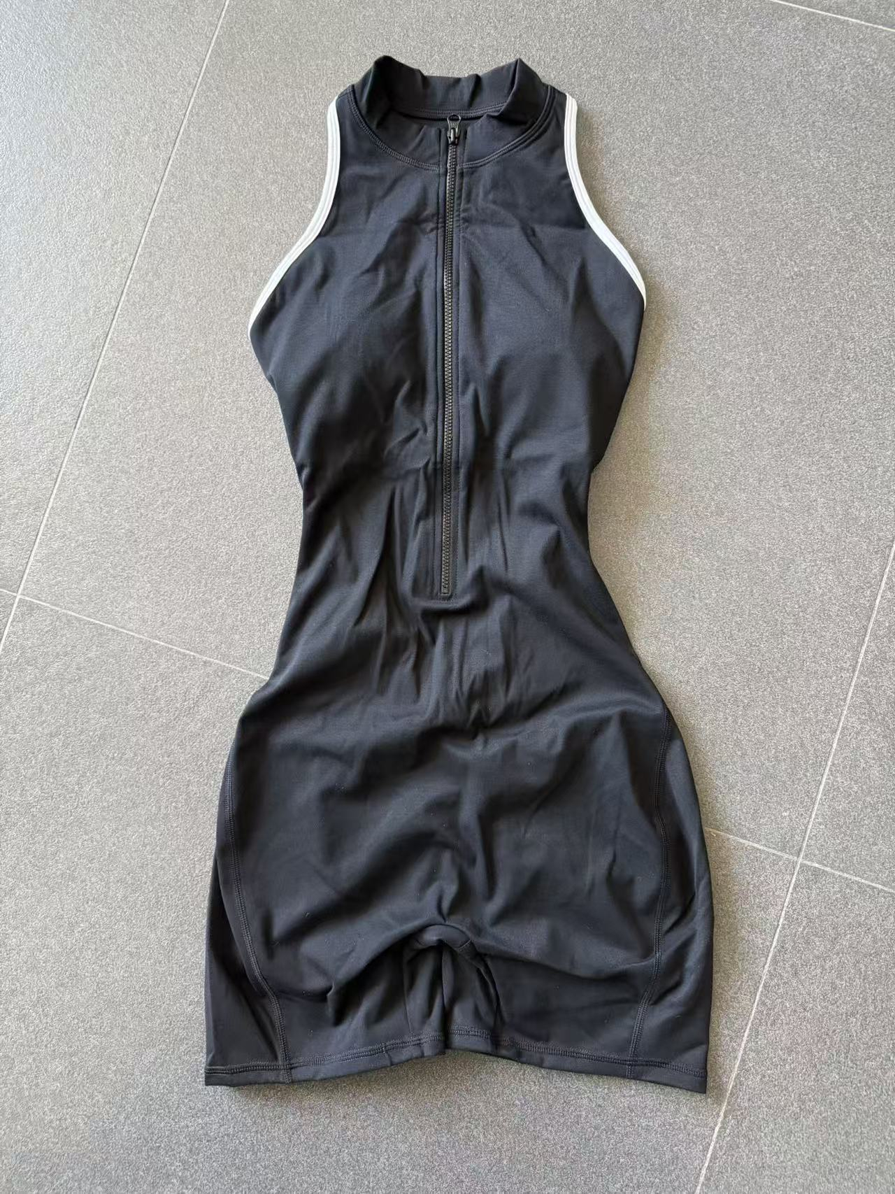 Jumpsuit One Piece Set Spring High-intensity Exercise Bodysuit With Zipper Gym Fitness Sets FGB2601