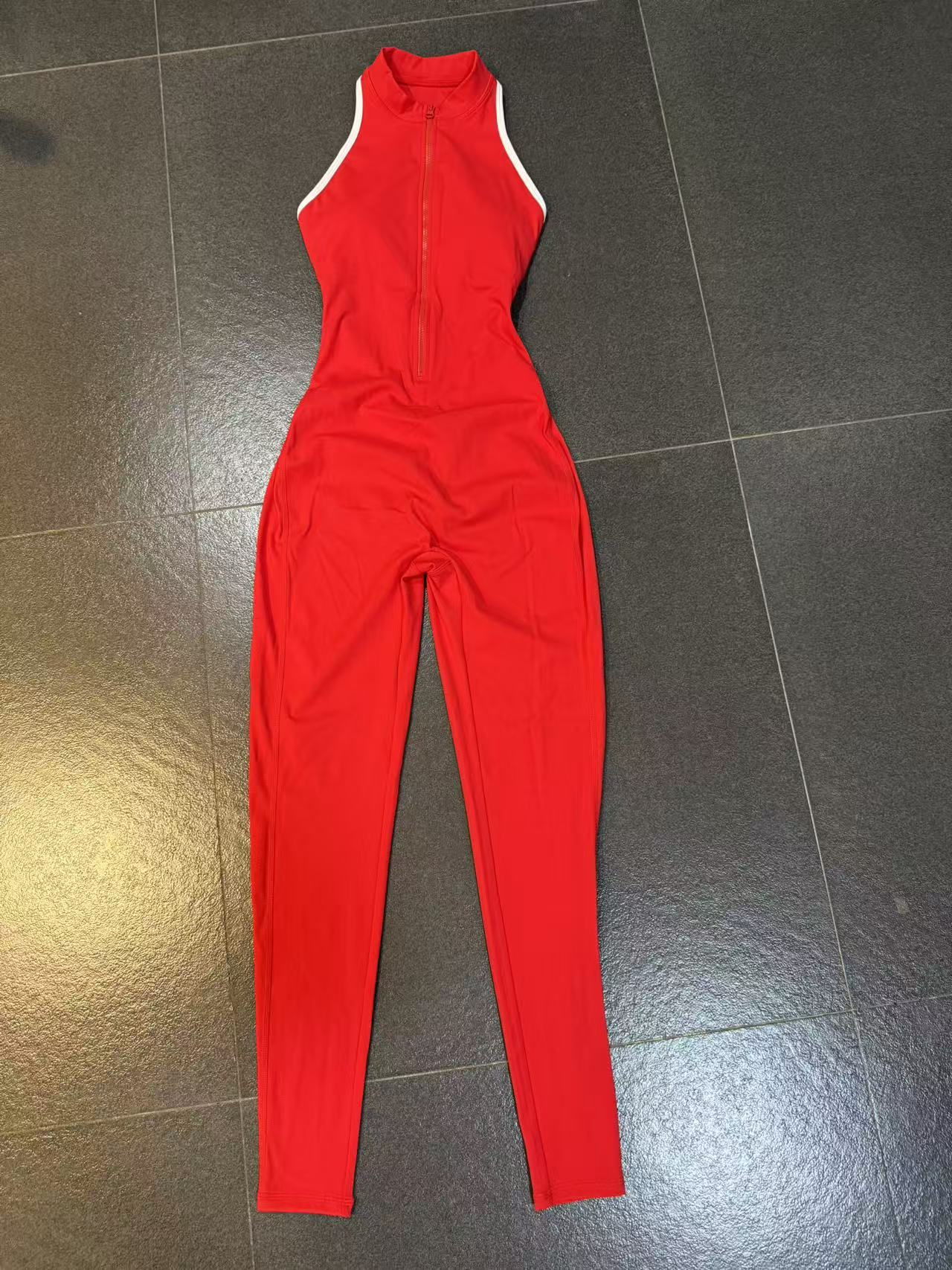 Women's Gym Jumpsuit Zip up Sports Bodysuits Jumpsuits Activewear Yoga Jumpsuits One Piece FGB26231